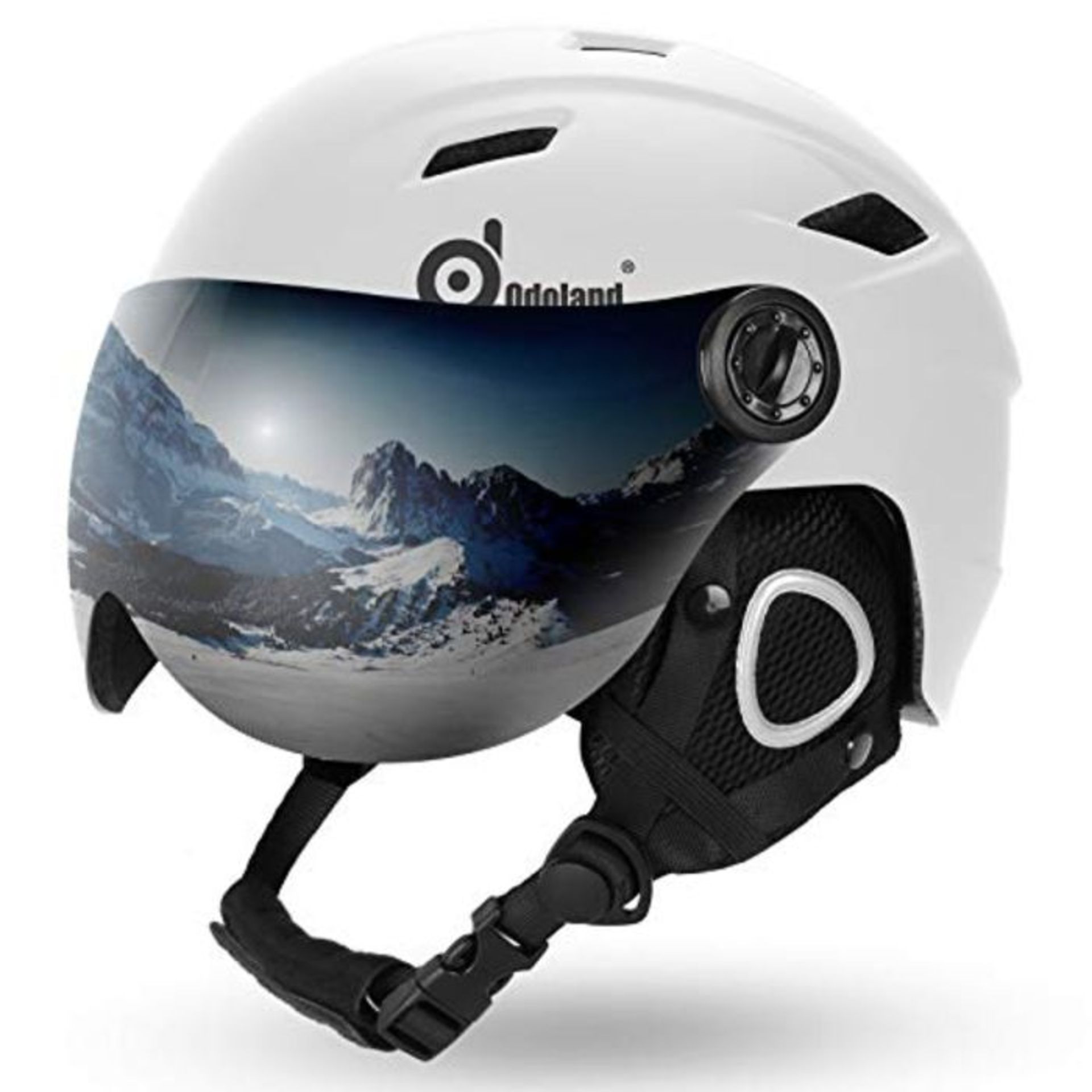 Odoland Ski Expert Helmet with VLT 18% Lens Visor Great for Skiing, Light Weight and A