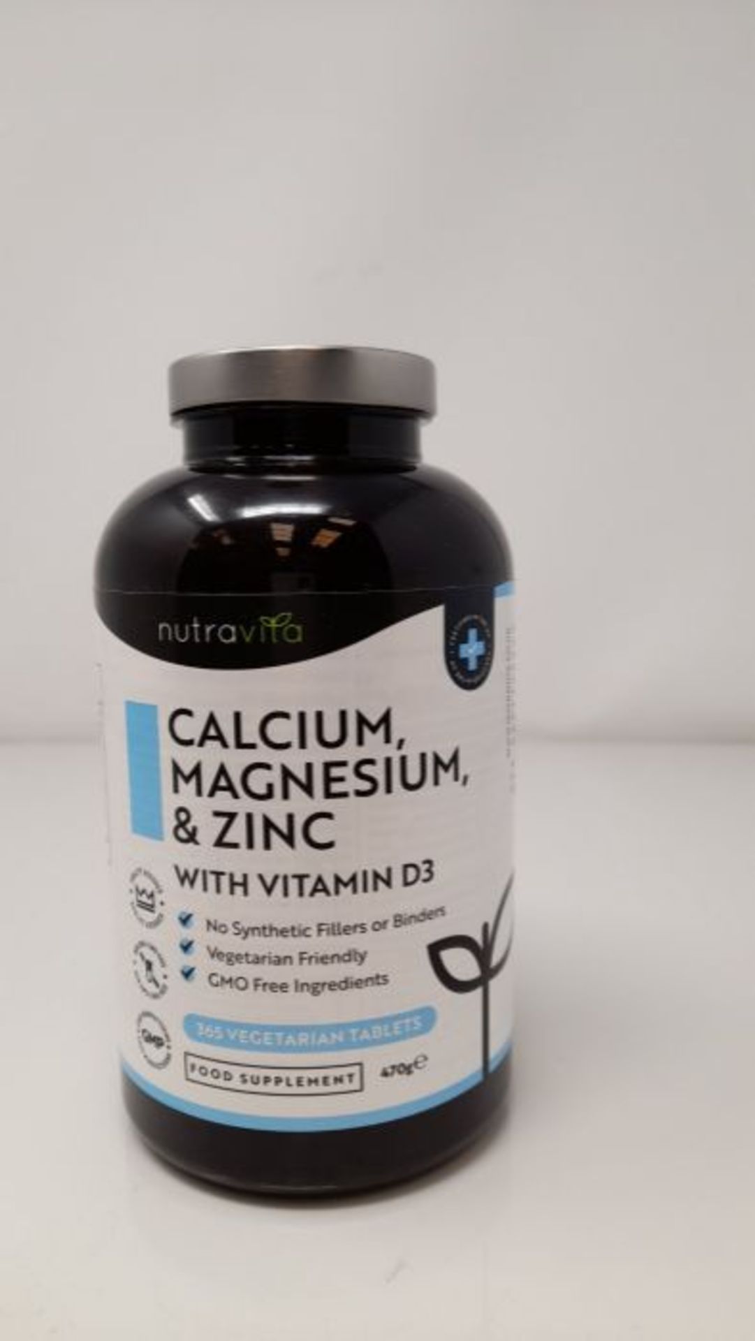 Calcium Magnesium Zinc & Vitamin D3-365 Vegetarian Tablets - High Strength Calcium Sup - Image 2 of 3