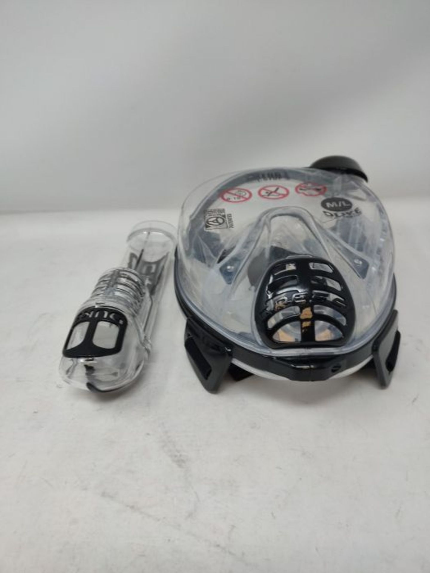 Cressi Duke Full Face Mask for Vision Snorkeling Whit Dry Tube, Transparent/Black, M/L - Image 3 of 3