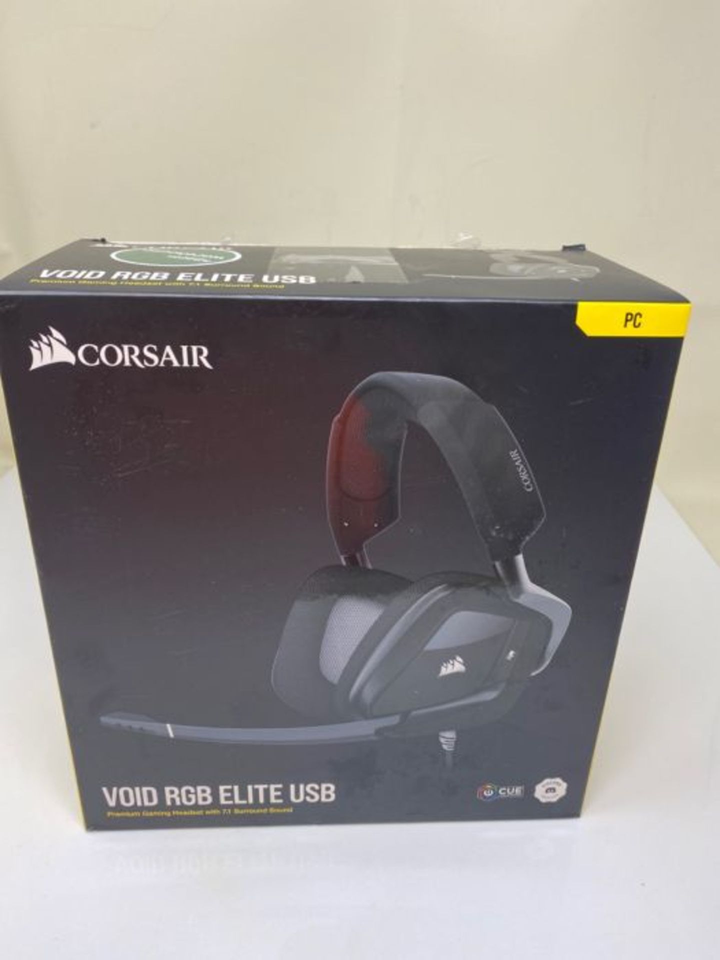 RRP £79.00 Corsair VOID ELITE RGB USB Gaming Headset (7.1 Surround Sound, Optimised Omnidirection - Image 2 of 3