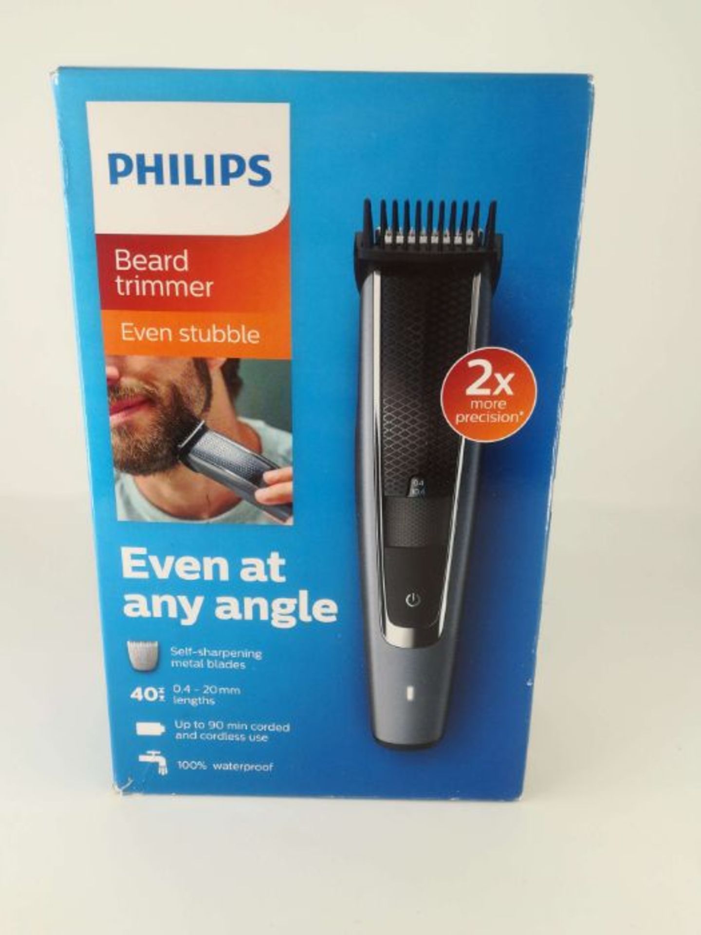 RRP £50.00 Philips Beard & Stubble Trimmer/Hair Clipper for Men, Series 5000, 40 Length Settings, - Image 2 of 2