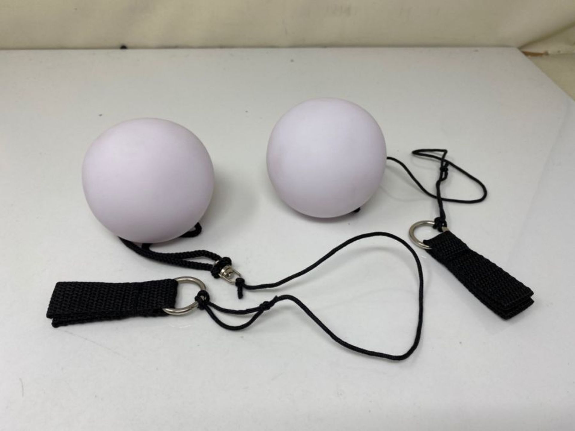 OFKPO One Pair LED Glow POI Juggling Thrown Balls PVC Colorful Ball for Indoor or Outd - Image 2 of 2