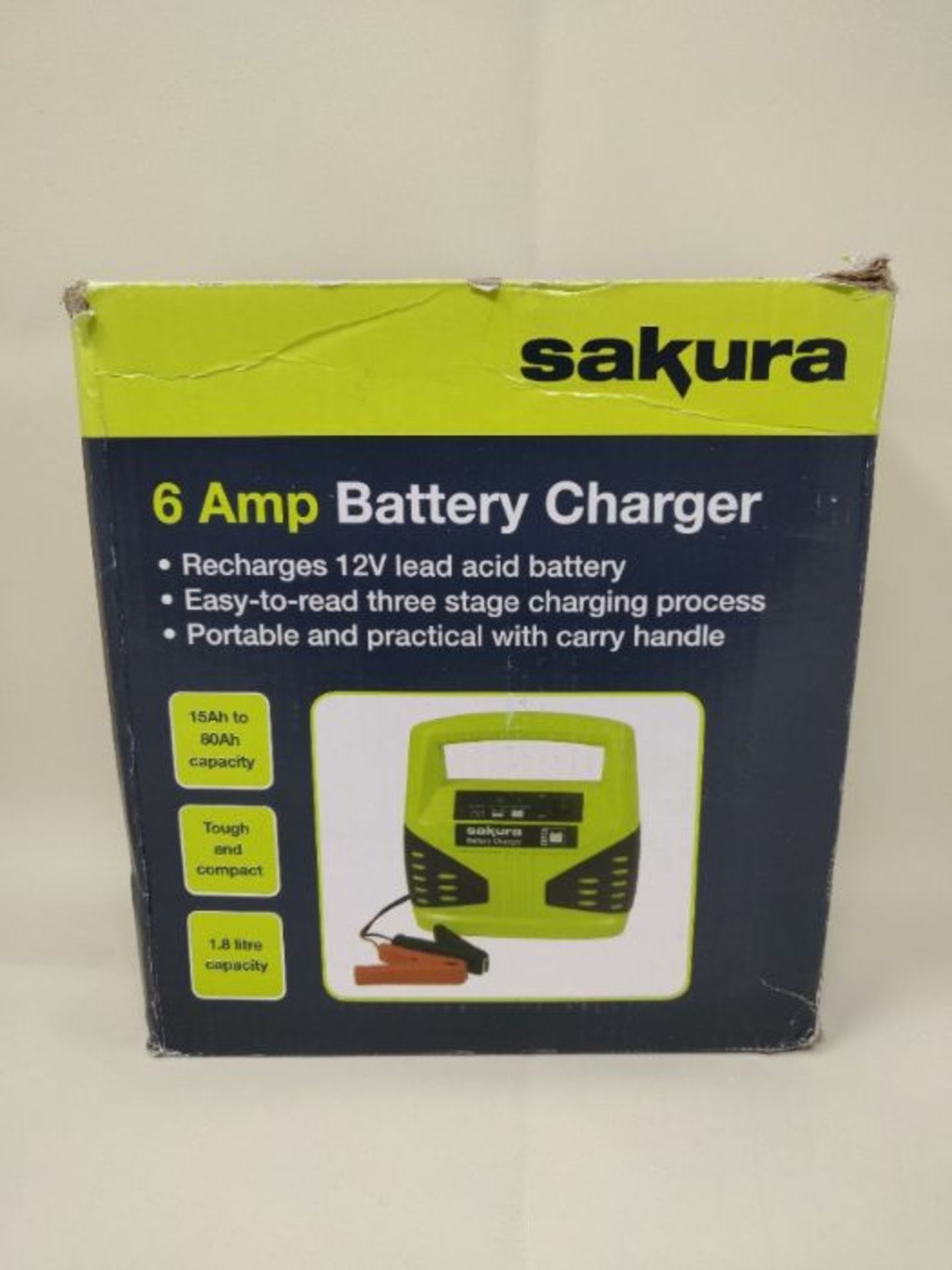 Sakura 6 Amp 12 V Car Battery Charger SS3630  For Vehicles Up To 1.8L / 1800CC - Le