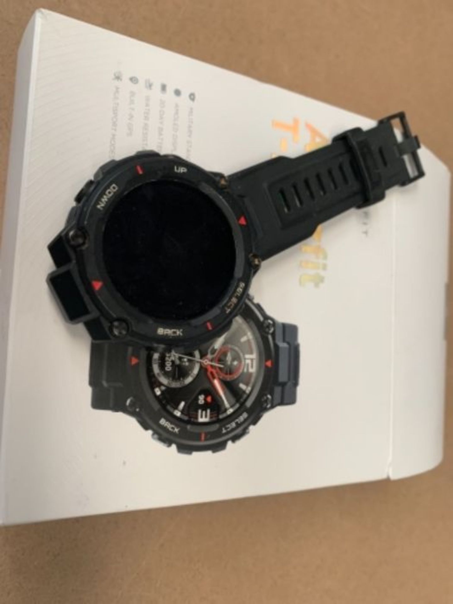 RRP £115.00 [Incomplete] Amazfit T-Rex - Smartwatch Rock Black - Image 2 of 2