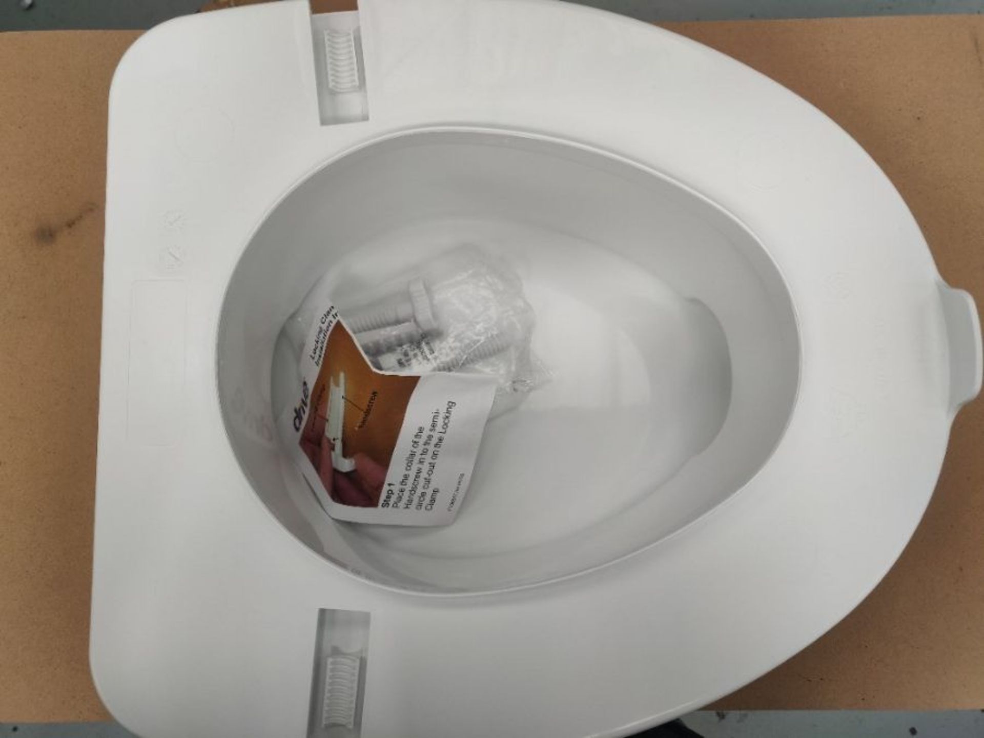 Drive 6 Inch Raised Toilet Seat with Lid - Image 2 of 2