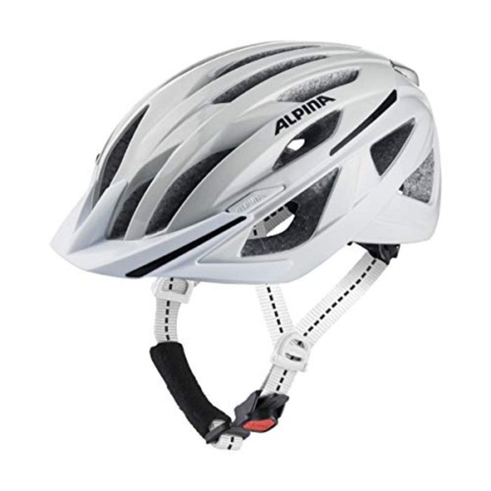 RRP £68.00 ALPINA Unisex - Adult's Haga Bicycle Helmet, White Gloss, 58-63 cm