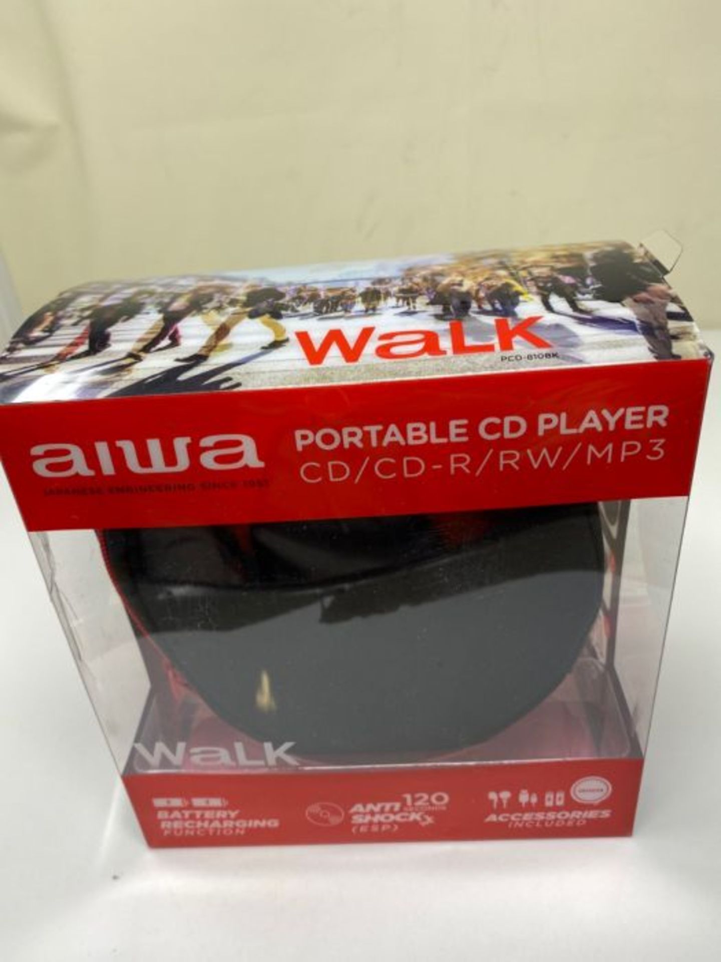 RRP £57.00 AIWA PCD-810BK CD Player Grey and Black - Image 2 of 3