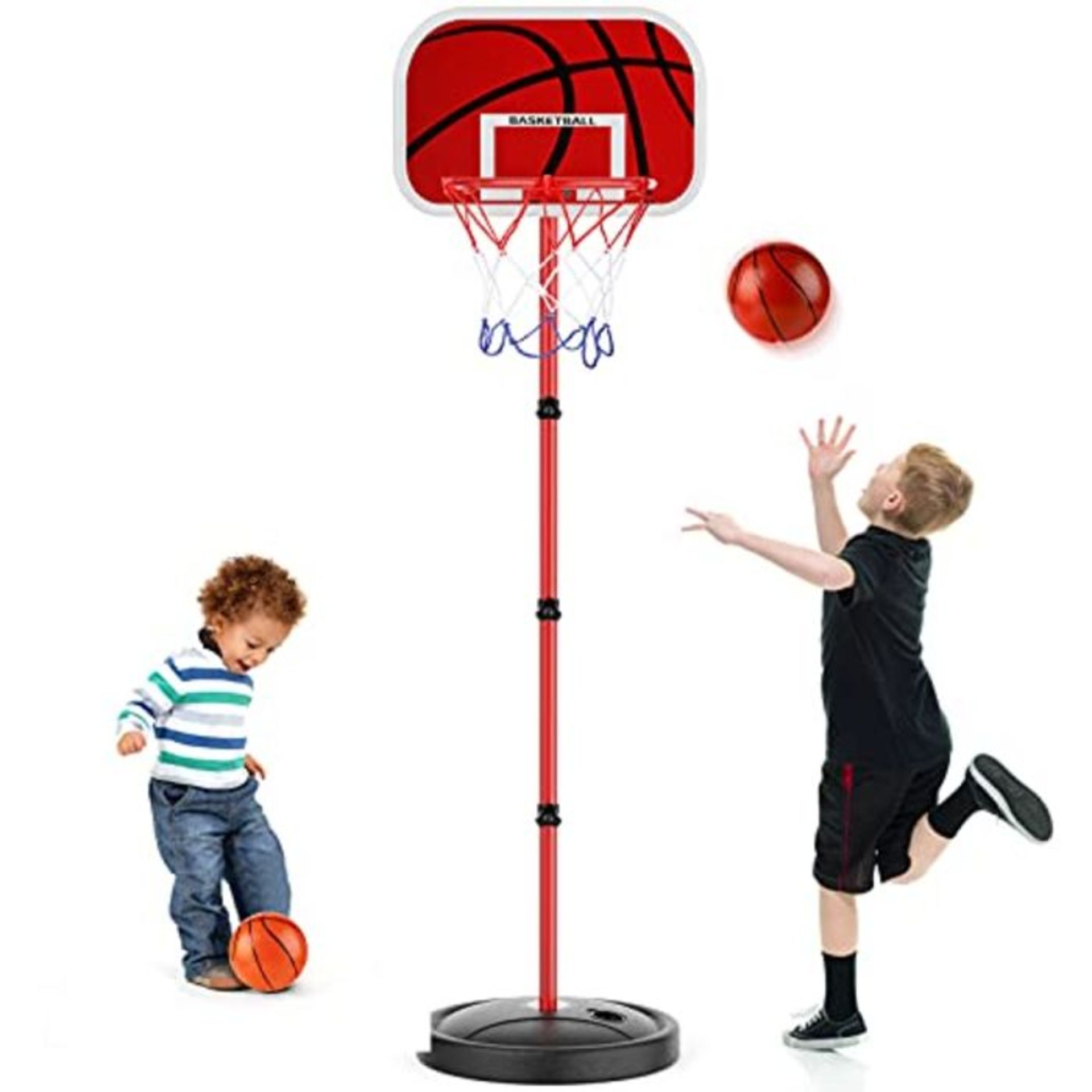 URBZUE Basketballständer für Kinder, höhenverstellbare basketballkorb, 150CM Basket