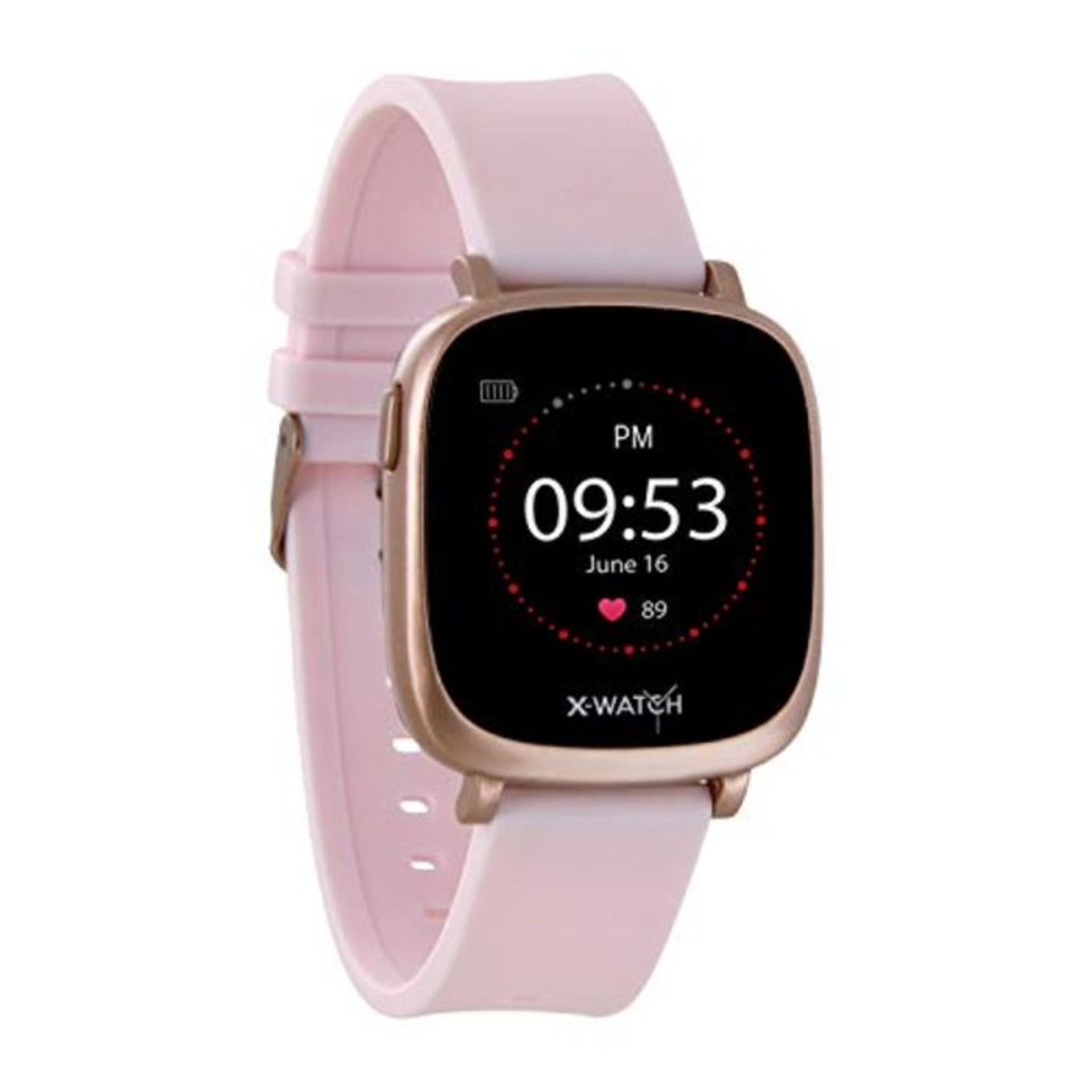 RRP £59.00 X-WATCH IVE XW FIT Urban Rose Smartwatch iOS & Android, Activity Monitor, Step Counter
