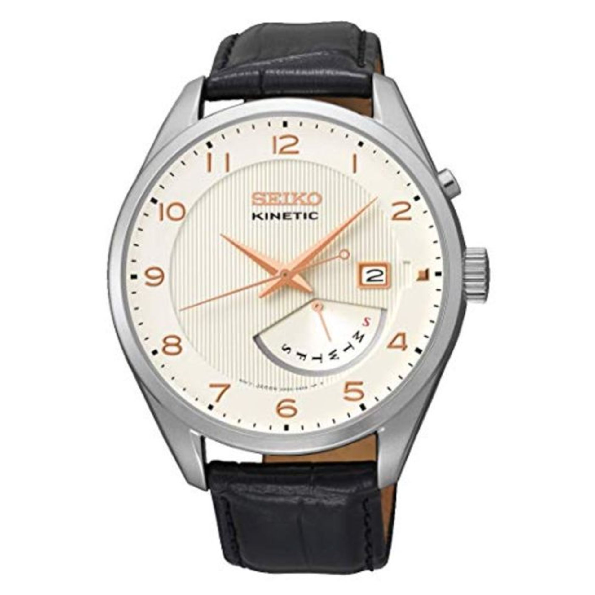 RRP £173.00 Seiko Men's Analogue Automatic Watch with Leather Strap - SRN049P1