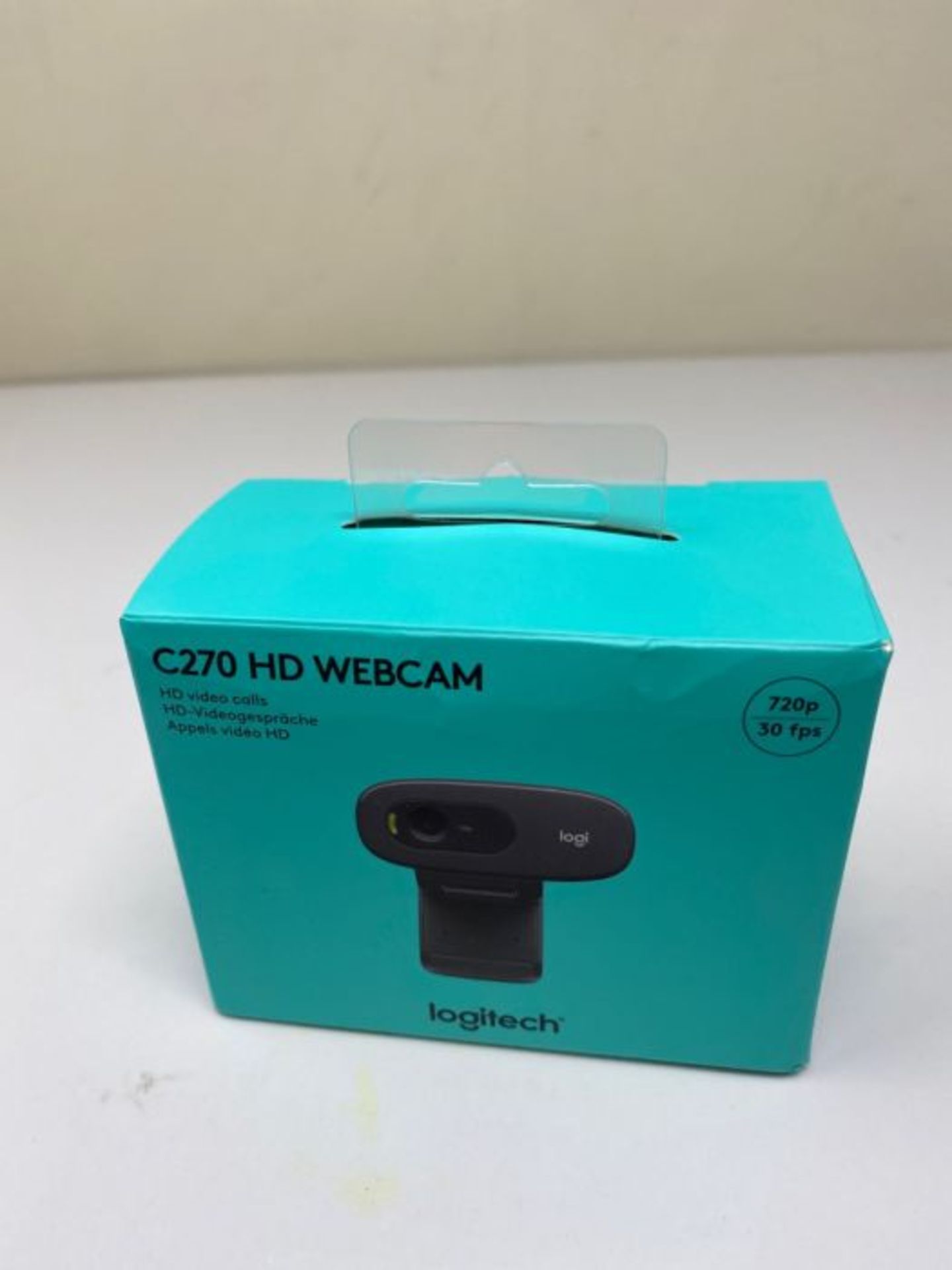 Logitech C270 Webcam HD, HD 720p/30fps, Videochiamate HD Widescreen, Correzione Automa - Image 2 of 3