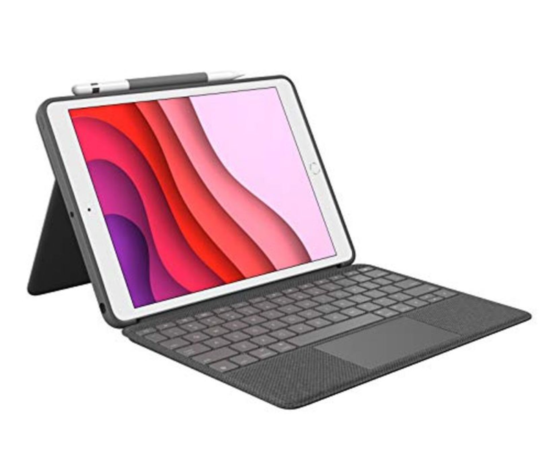 RRP £105.00 Logitech Combo Touch trackpad case for iPad (7th, 8th, & 9th gen) with precision track