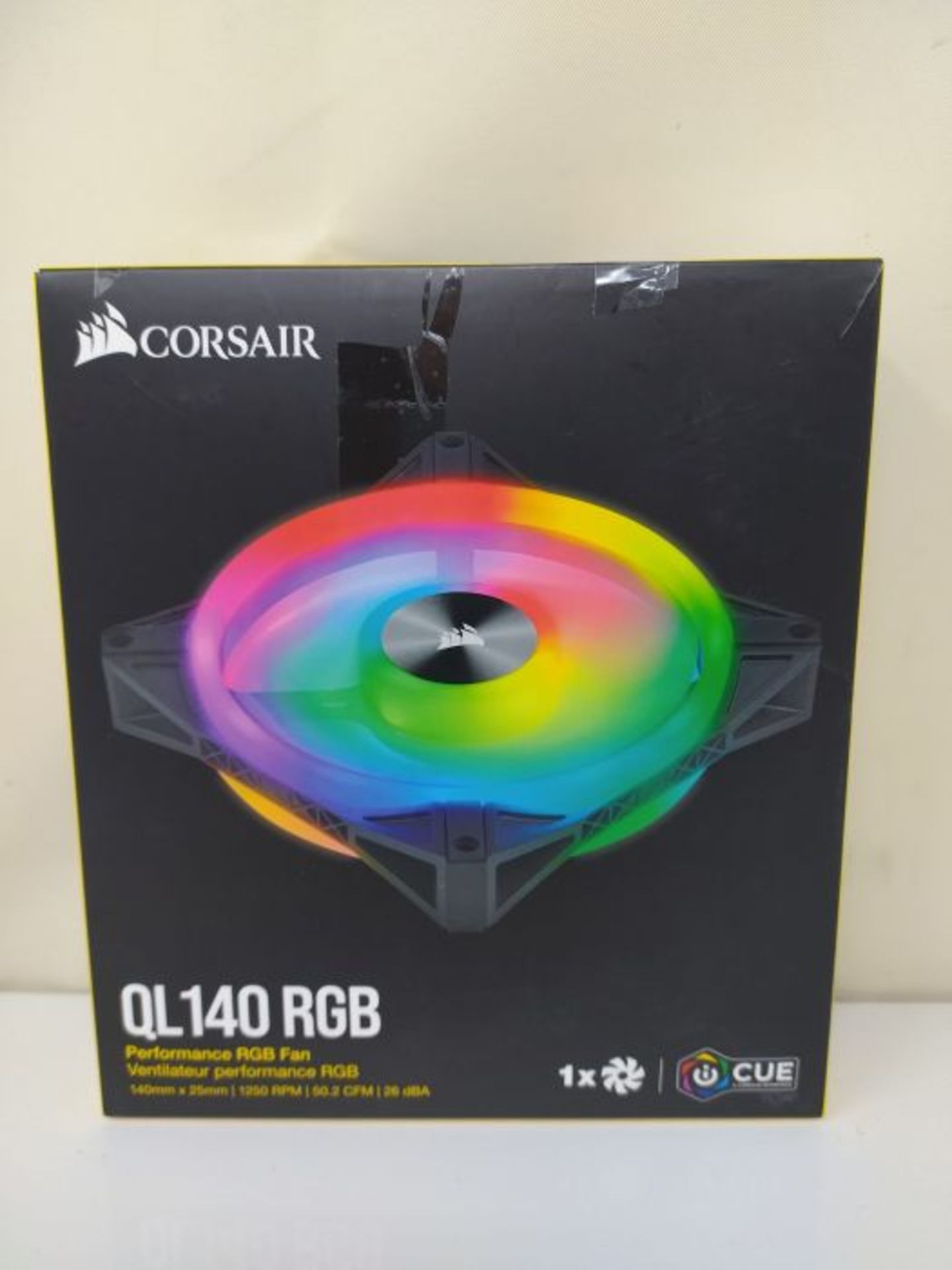 Corsair iCUE QL140 RGB, 140-mm-RGB-LED-PWM-Lüfter (34 Einzeln Ansteuerbare RGB-LEDs, - Image 2 of 3