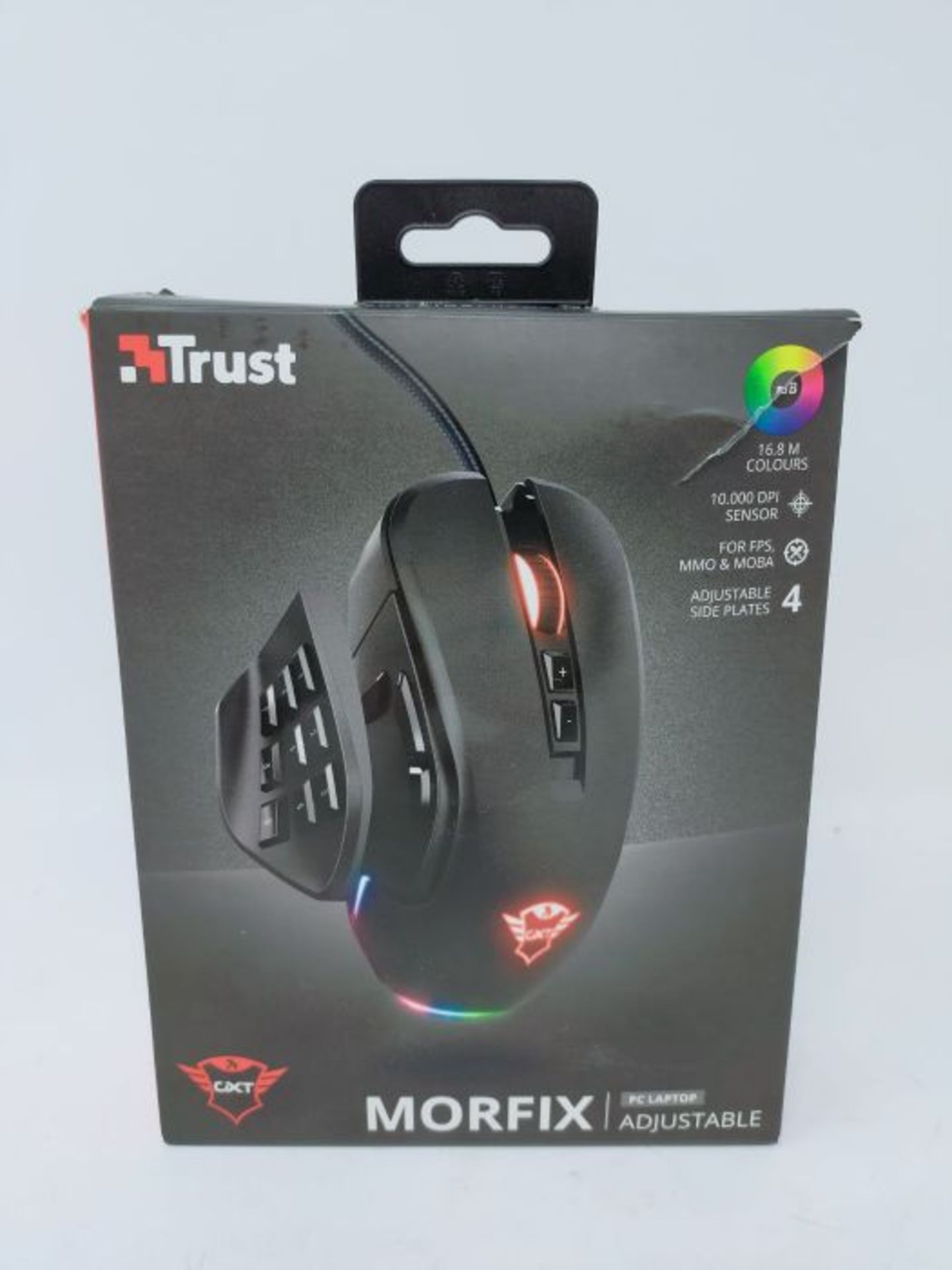 Trust Gaming Mouse GXT 970 Morfix Customisable MMO Gaming Mouse, Up to 10.000 DPI, 4 I - Image 2 of 3