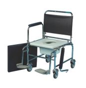 RRP £159.00 Homecraft Adjustable Height Mobile Commode, 50 cm (20 in.) seat width (Eligible for VA