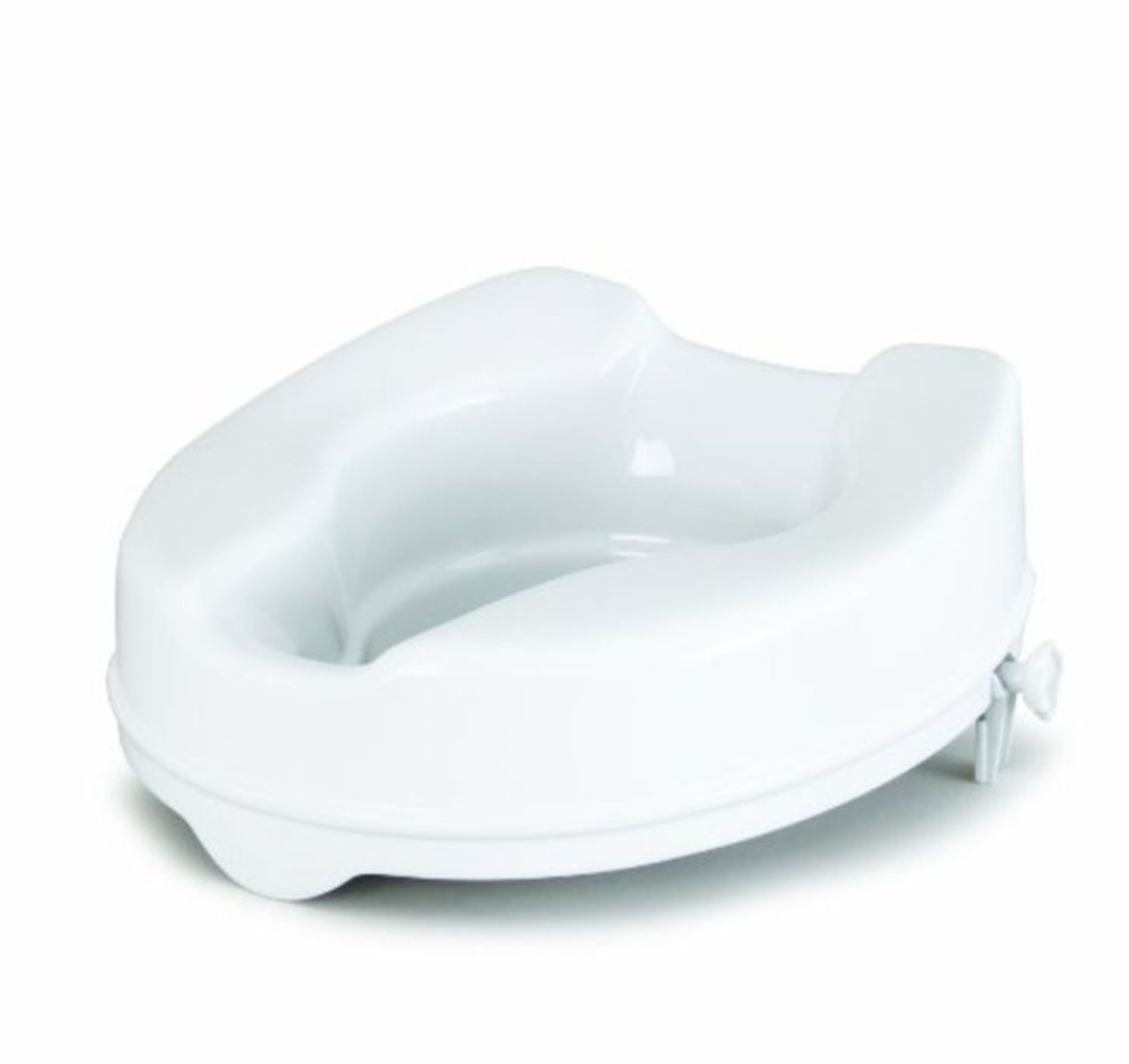 Homecraft Savanah Raised Toilet Seat without Lid, Elongated & Elevated Lock Seat Suppo