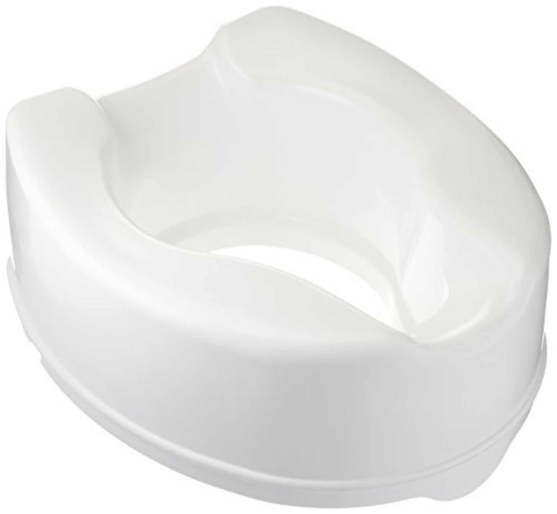 Homecraft Savanah Raised Toilet Seat, 15cm(6") High Elevated Toilet Seat Locks Onto To