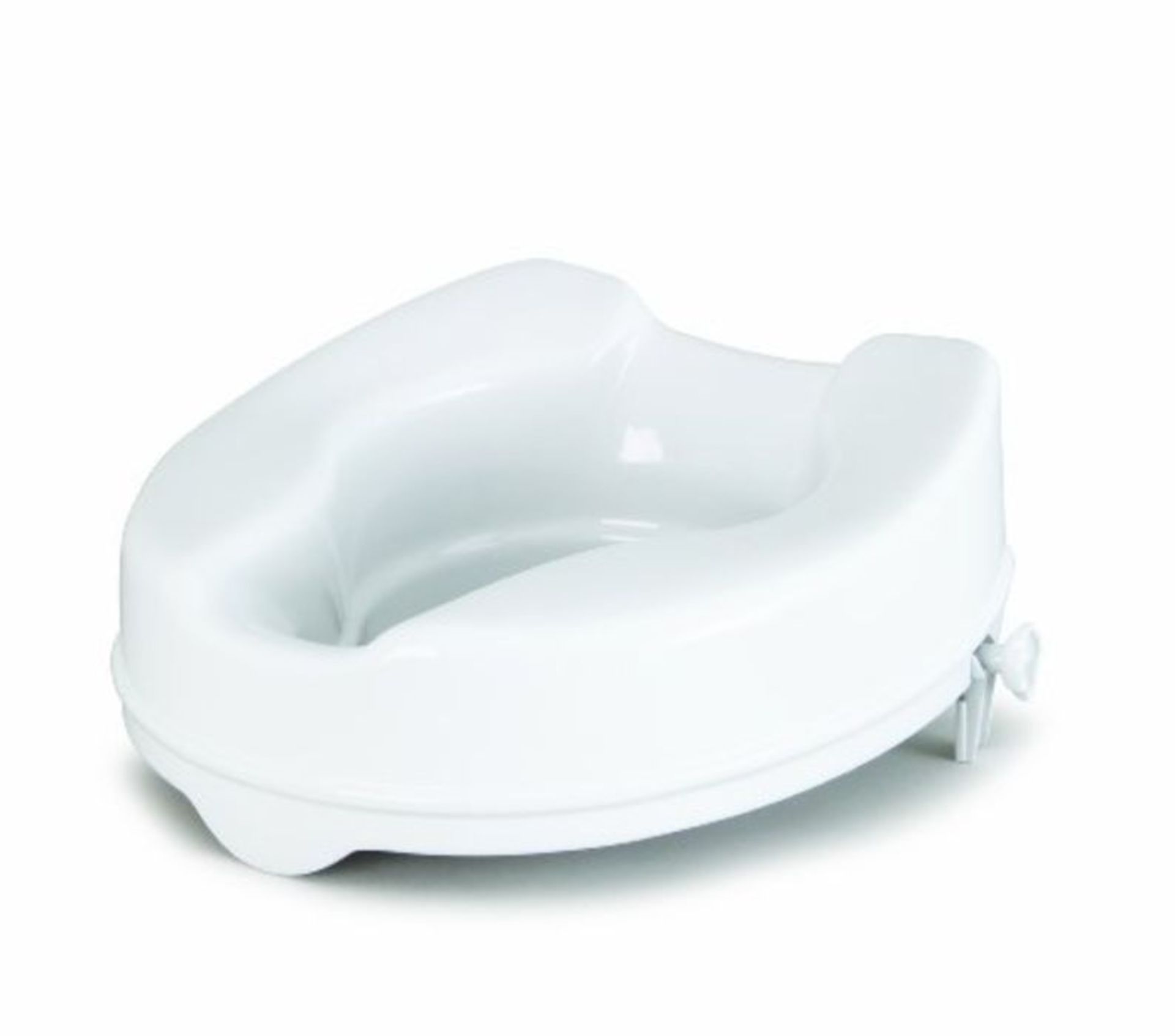 Homecraft Savanah Raised Toilet Seat without Lid, Elongated & Elevated Lock Seat Suppo