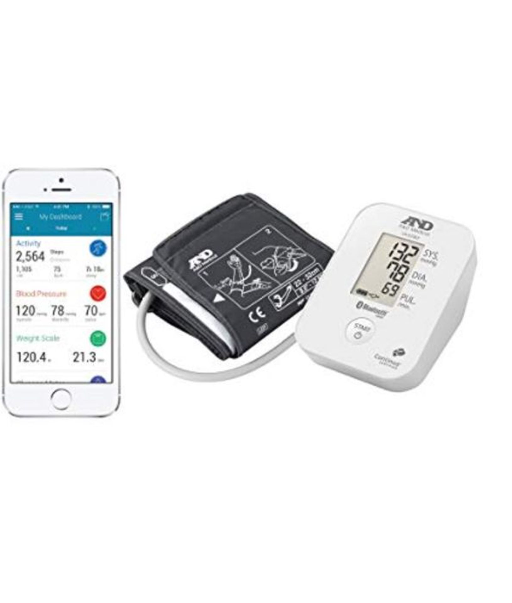 RRP £59.00 A&D Medical UA-651BLE Connected Blood Pressure Monitor with AFib Screening