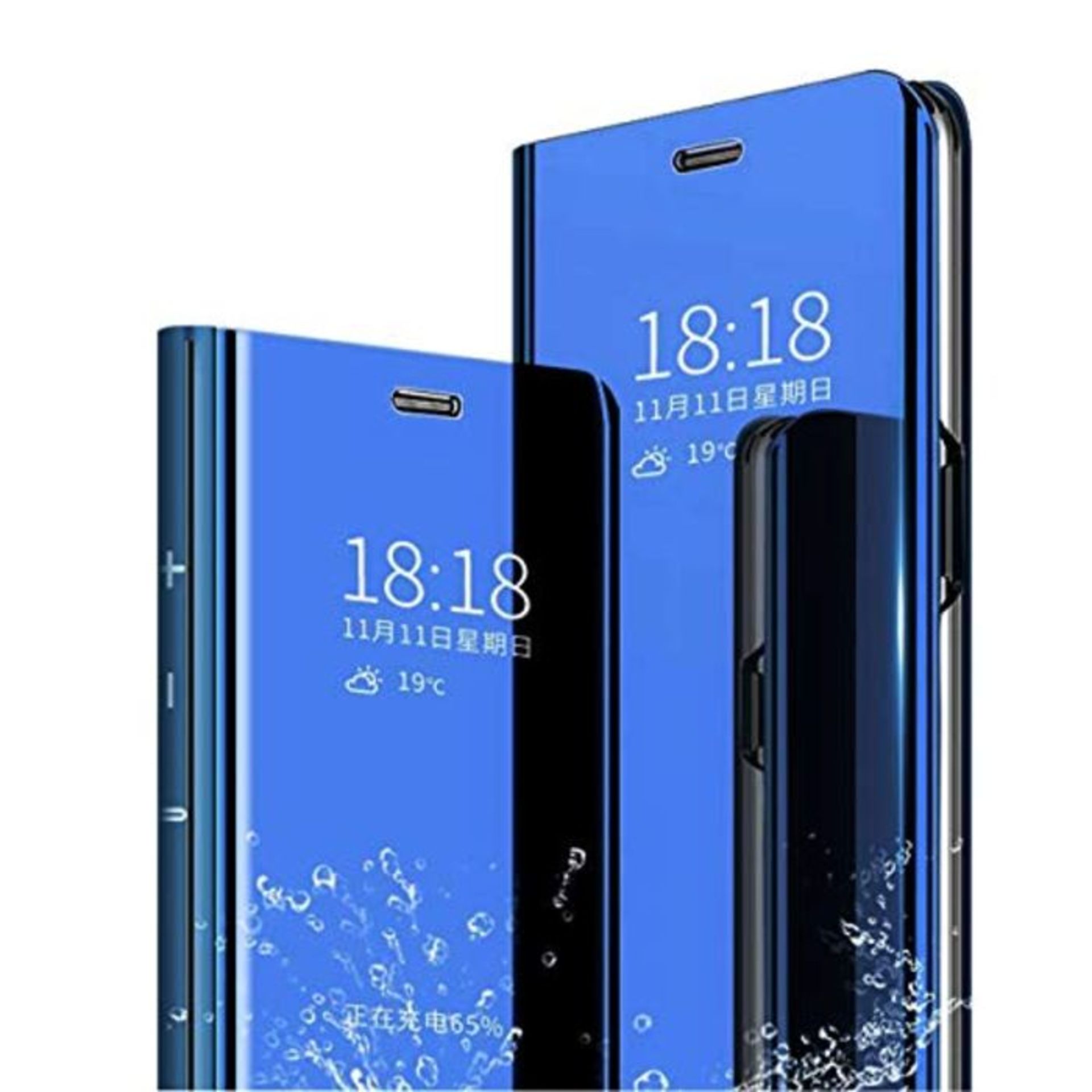 MLOTECH Case for Huawei P20 PRO cover + tempered glass Flip Clear View Translucent Sta