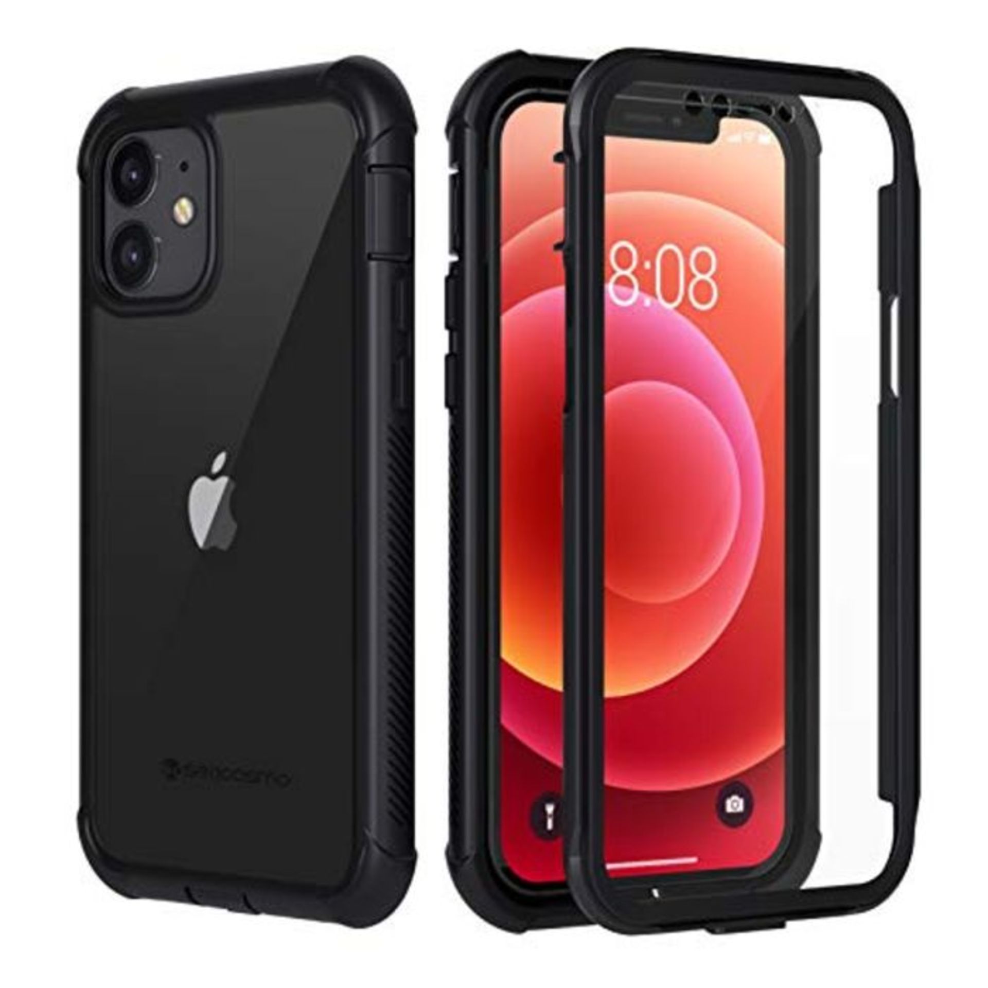 seacosmo iPhone 12 Case, iPhone 12 Pro Case, Full Body Protective Cover with Screen Pr