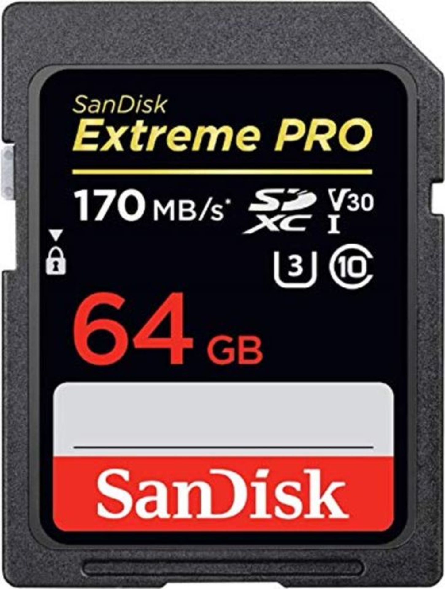 SanDisk Extreme PRO 64GB SDXC Memory Card up to 170MB/s, UHS-1, Class 10, U3, V30