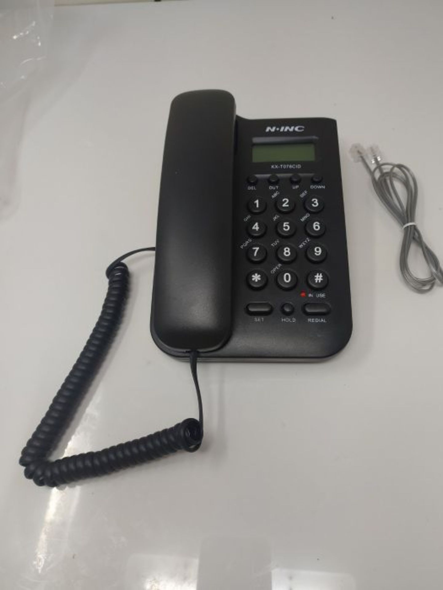 Garsent Corded Phone, FSK/DTMF Dual System Desktop Lindline Telephone Corded with Call - Image 2 of 2