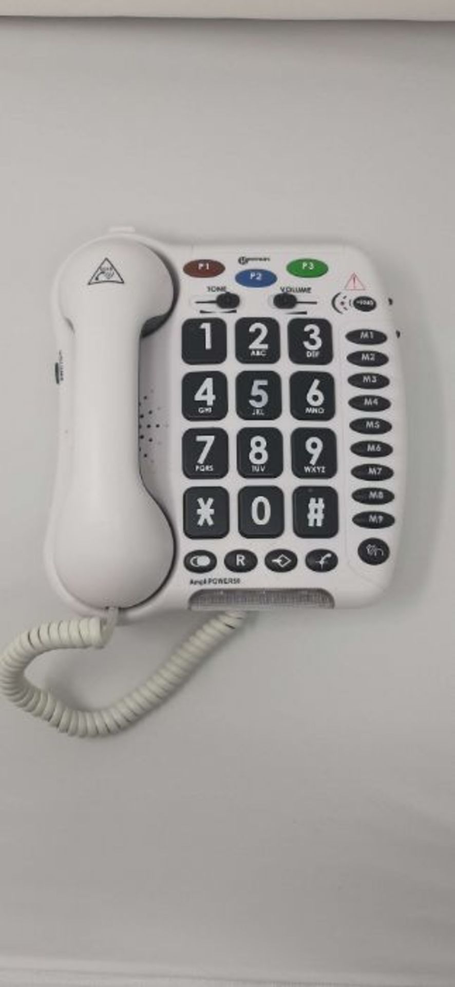 RRP £68.00 Geemarc AMPLIPOWER 50 - Extra Loud 60 dB Big Button Corded Telephone- UK Version, Whit - Image 2 of 2