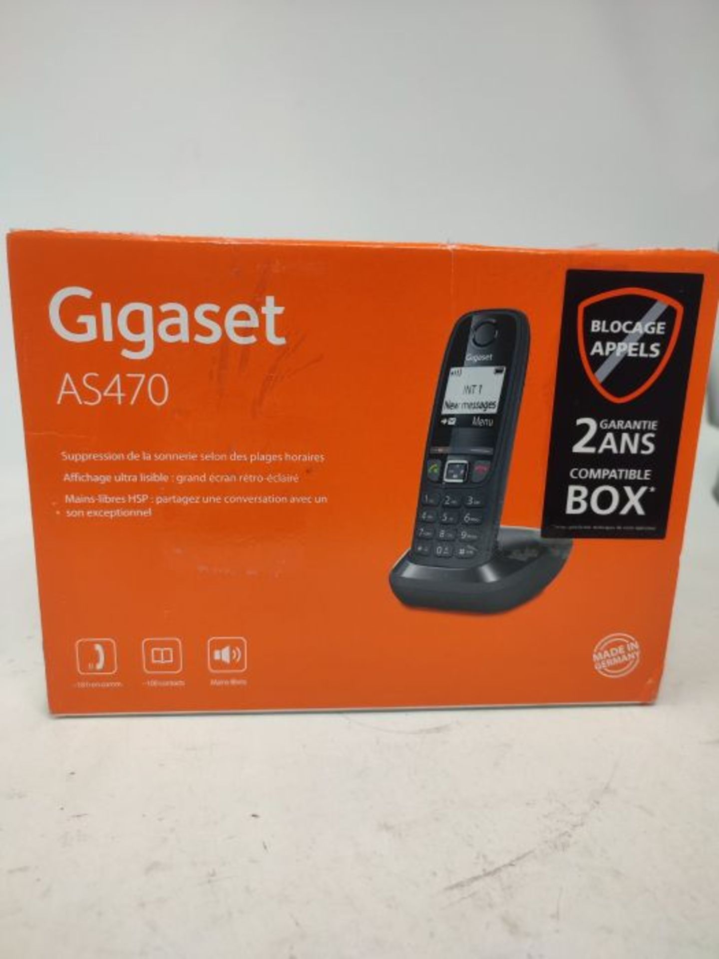 Gigaset AS470 Solo - Téléphone Fixe sans Fil - Noir - Image 2 of 3