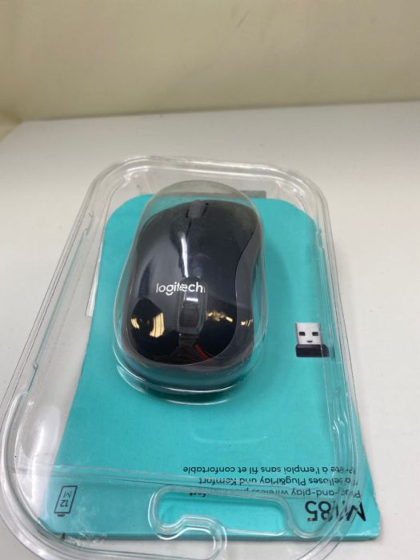 Logitech M185 Wireless Mouse, 2.4GHz with USB Mini Receiver, 12-Month Battery Life, 10 - Image 2 of 3