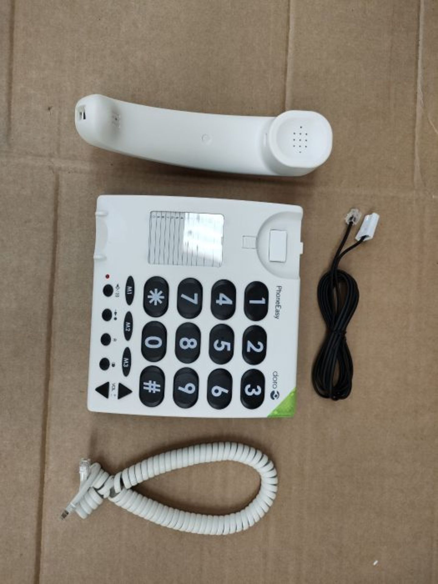 Doro PhoneEasy 311c Big Button Corded Telephone for Seniors (White) - Image 3 of 3