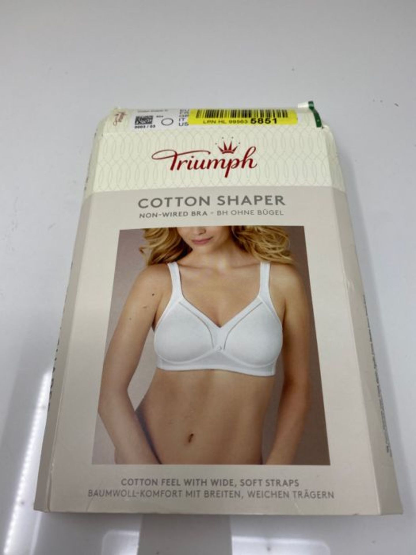 Triumph Women's Cotton Shaper N (1BW13) Bra, White, Size 44D - Image 2 of 3