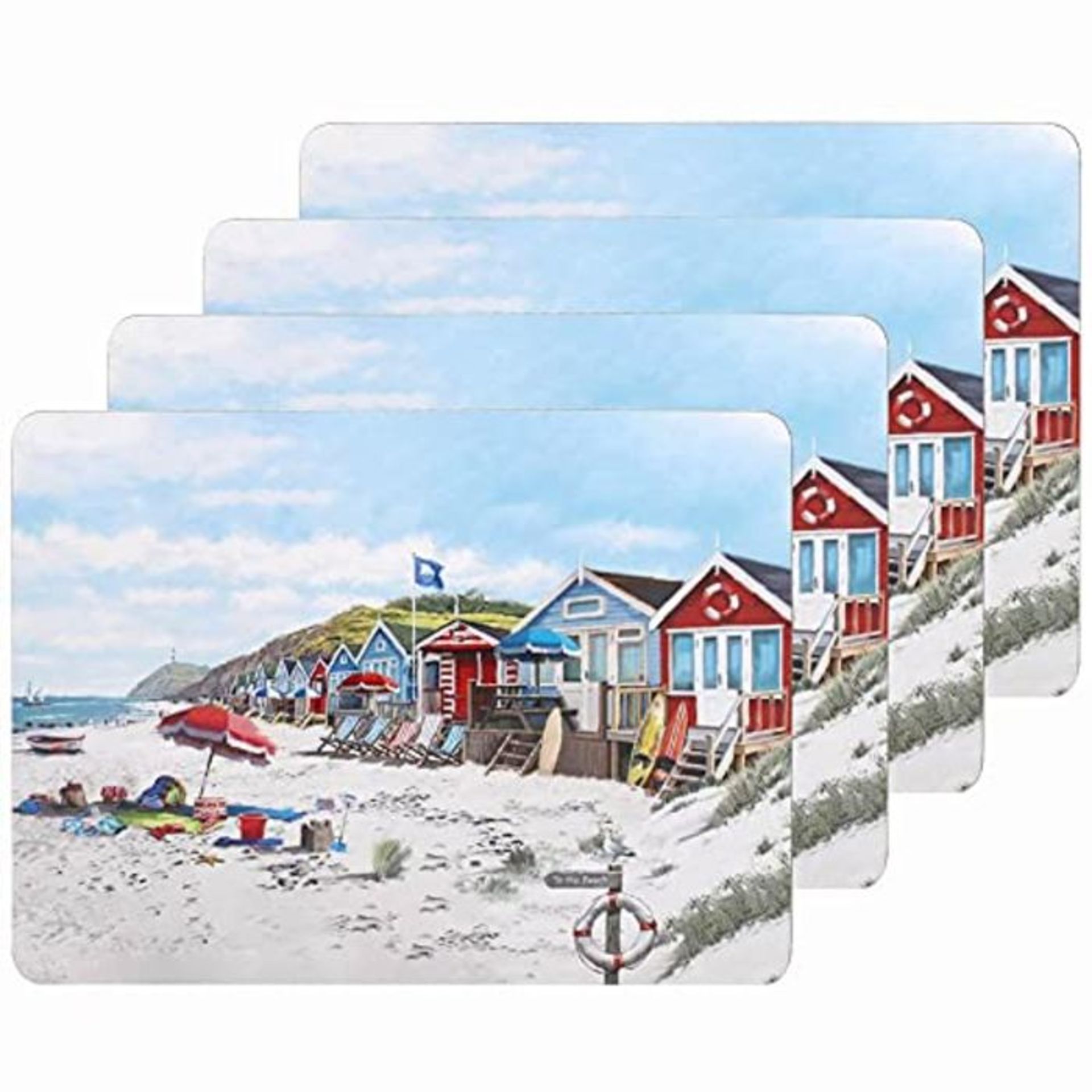 The Leonardo Collection Sandy Bay Seaside Set Of 4 Placemats Dining Table Place Mats -