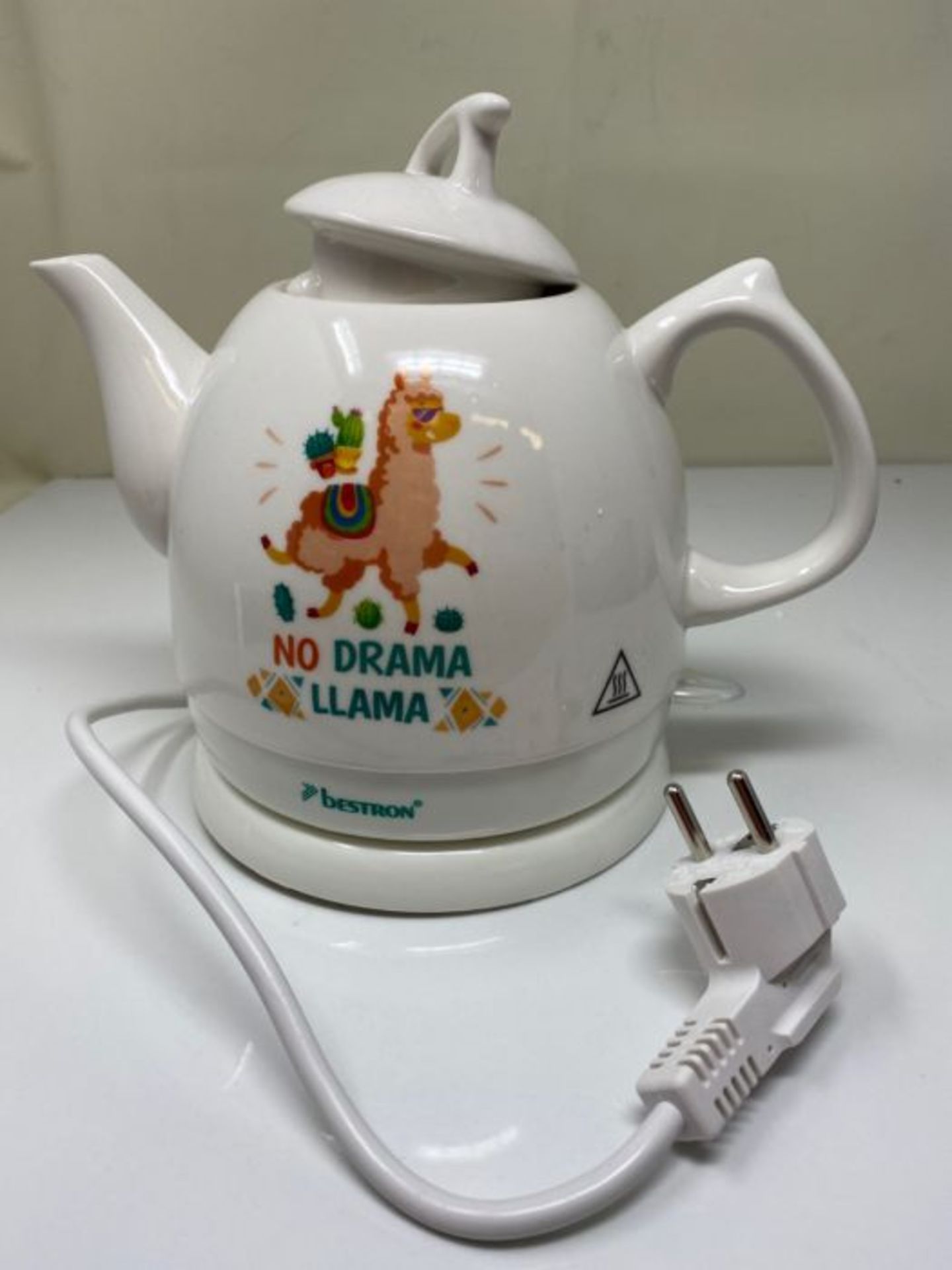 Bestron Ceramic Water Kettle White 0.8L Electric Tea Boiler Heating Machine - Image 3 of 3