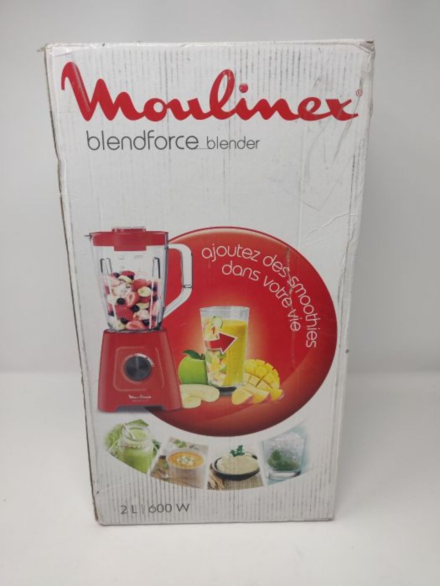 [CRACKED] Moulinex Blend Blender, 550 Watt, Red - Image 2 of 3