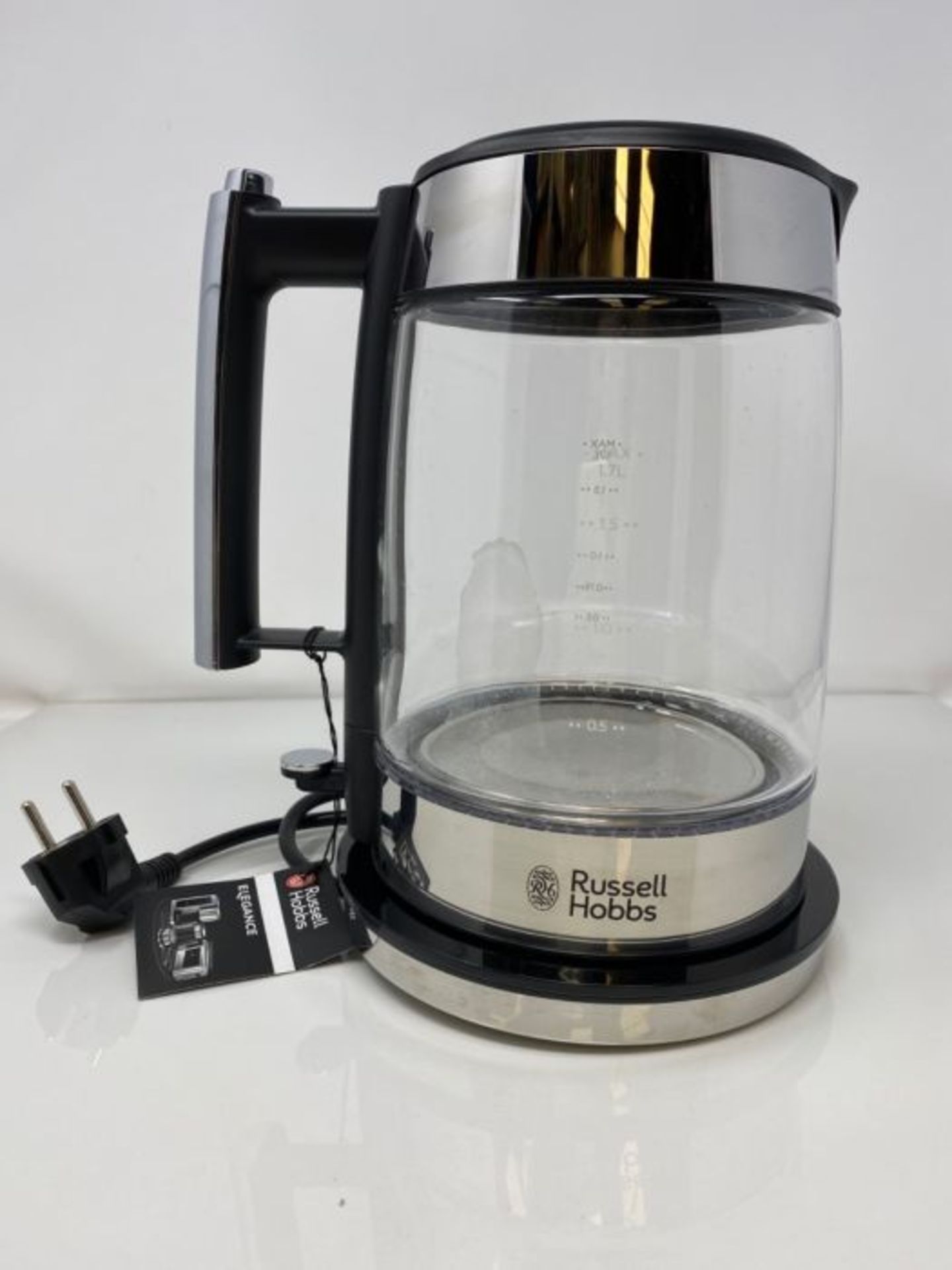 RRP £79.00 Russell Hobbs 23830-70 Electric Kettle Elegance-23830-70, Silver - Image 3 of 3