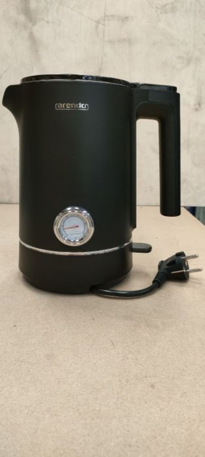 Arendo - Stainless steel kettle with temperature display - double wall housing - 1.5 l - Image 3 of 3