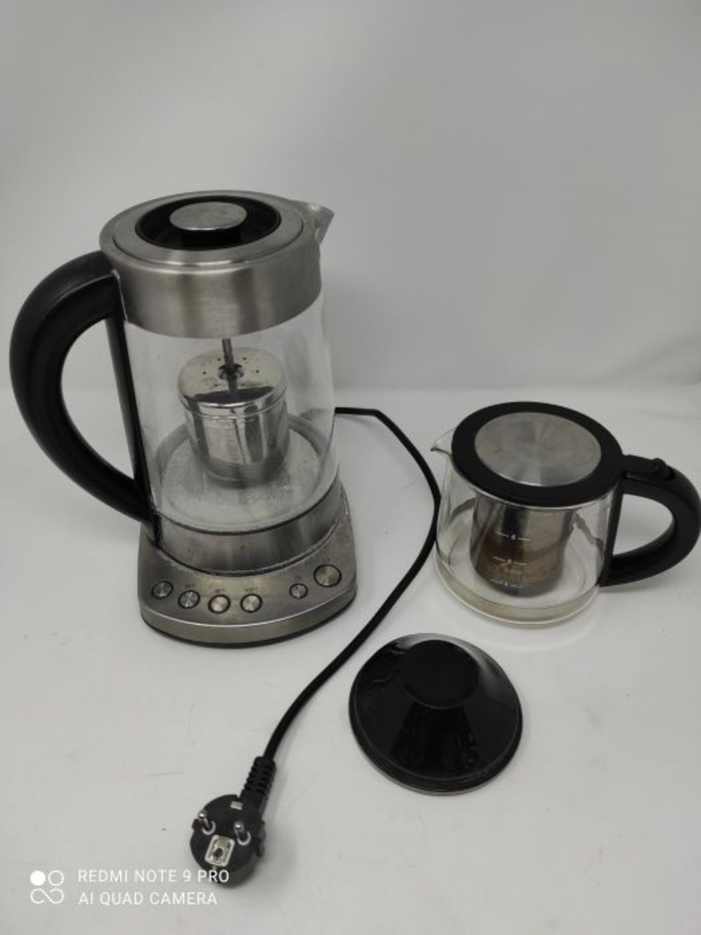 RRP £54.00 Arendo - Glass kettle with temperature setting and tea strainer - electric tea maker i - Image 3 of 3