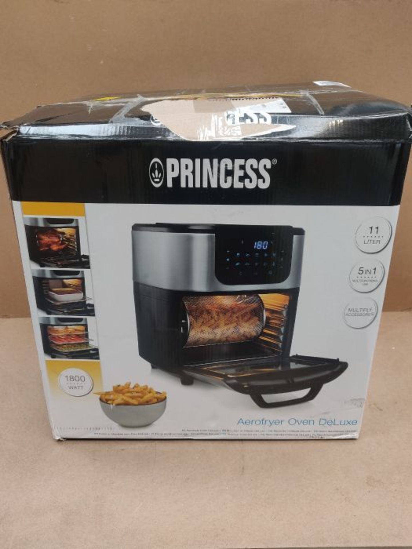 RRP £182.00 Princess Friggitrice ad Aria Forno Deluxe, 1800 W, 11 Litri, Schermo Tattile Digitale,