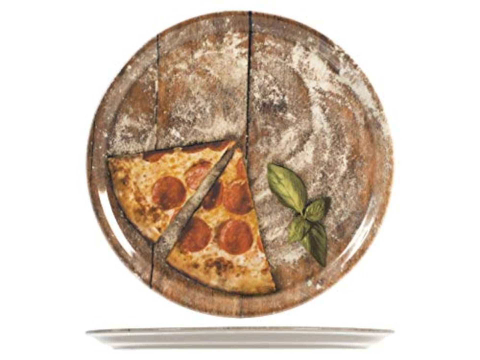 SATURNIA Slice Pack of 6 Pizza Plates, Porcelain, Assorted, 33 cm