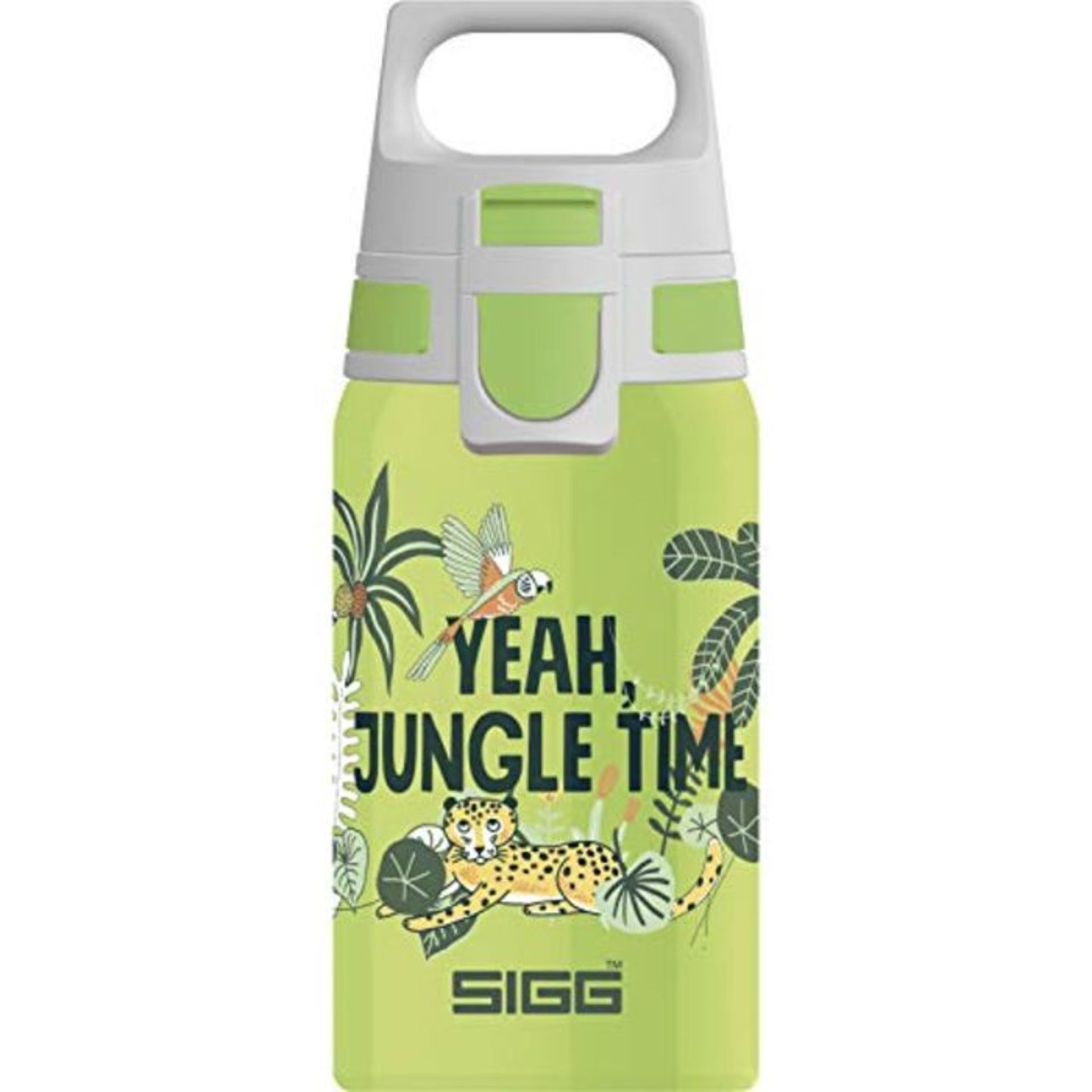 SIGG Shield One Jungle Kids Drinks Bottle (0.5 L), Stainless Steel Kids Water Bottle w
