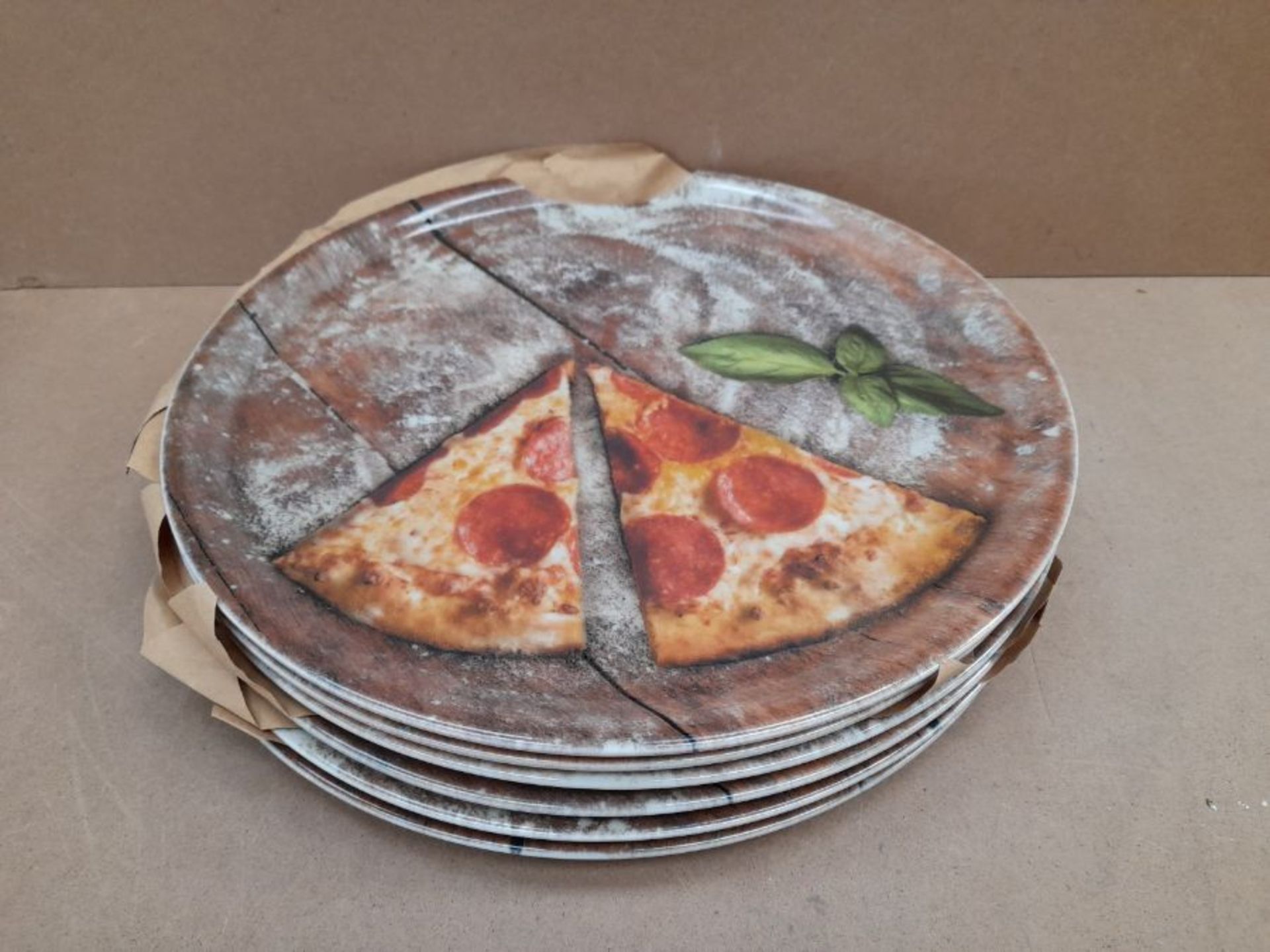 SATURNIA Slice Pack of 6 Pizza Plates, Porcelain, Assorted, 33 cm - Image 2 of 2