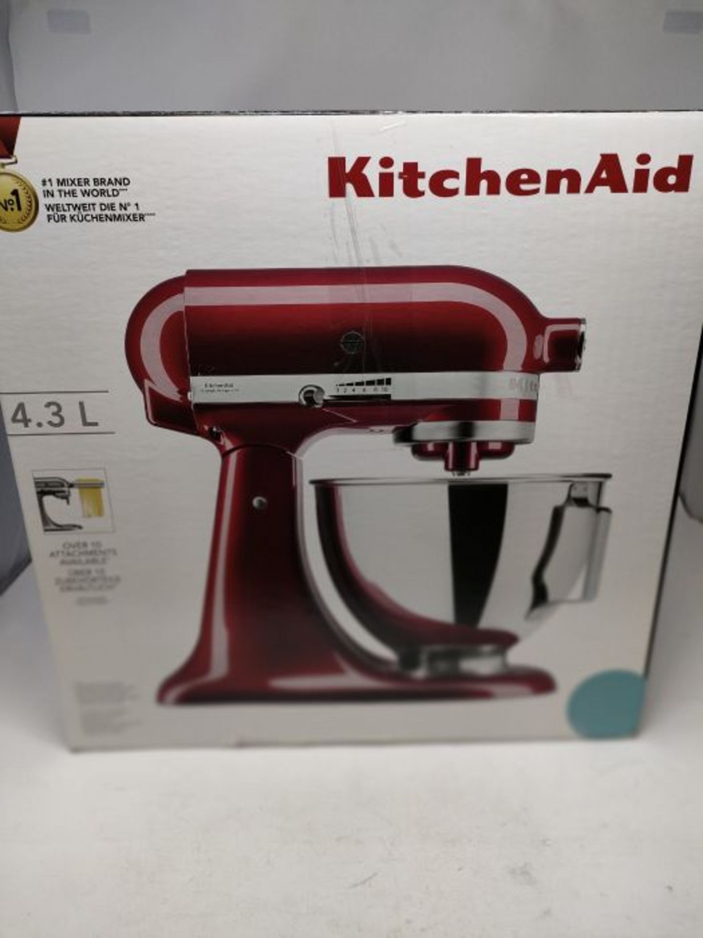 RRP £399.00 KitchenAid 5KSM175PSBIC 4.8 Litre Artisan Stand Mixer, Ice Blue