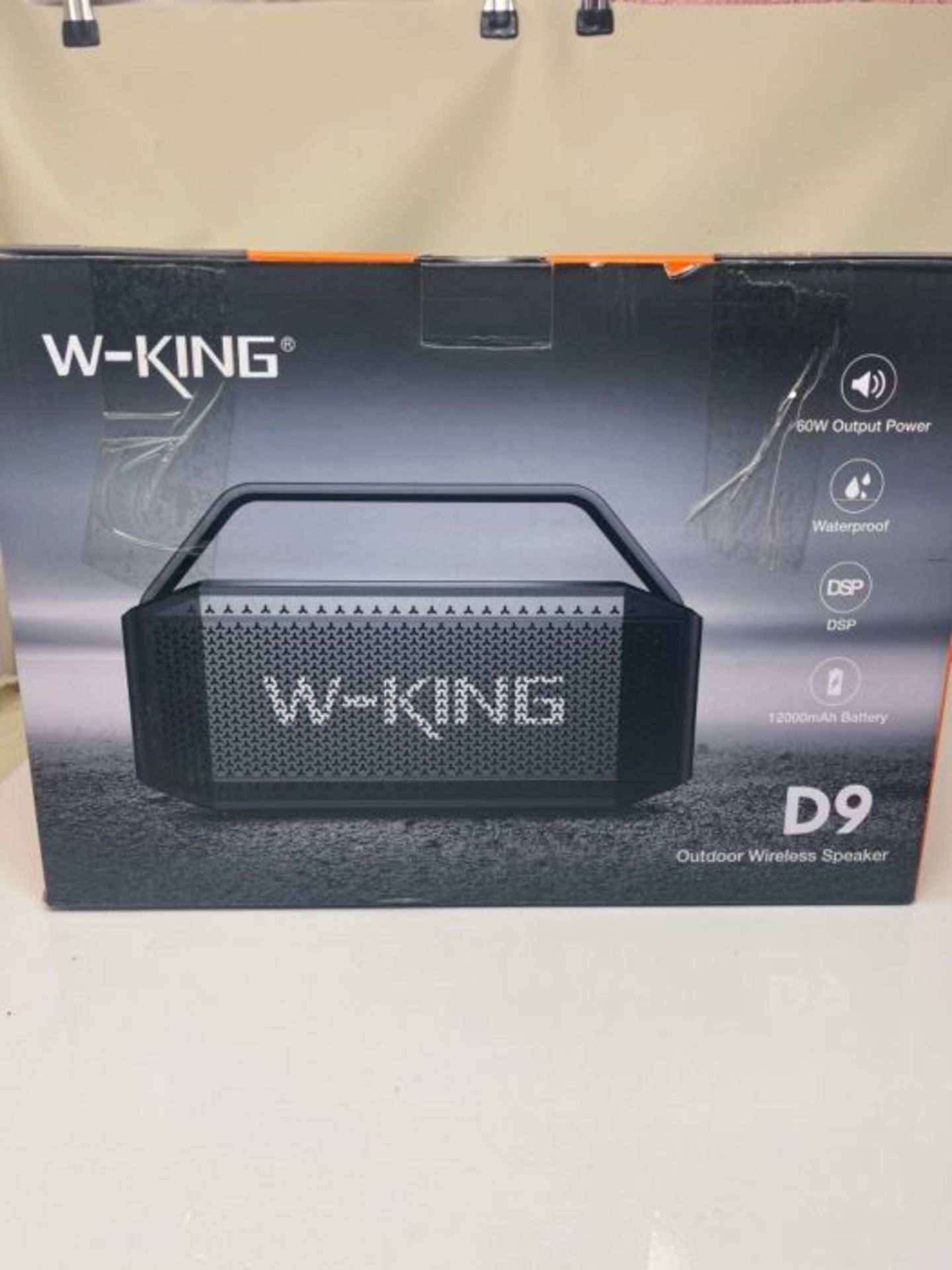 RRP £71.00 Bluetooth Speaker, W-KING 60W Punchy Bass, Loudest Wireless Portable Speaker, IPX6 Wat - Image 2 of 3