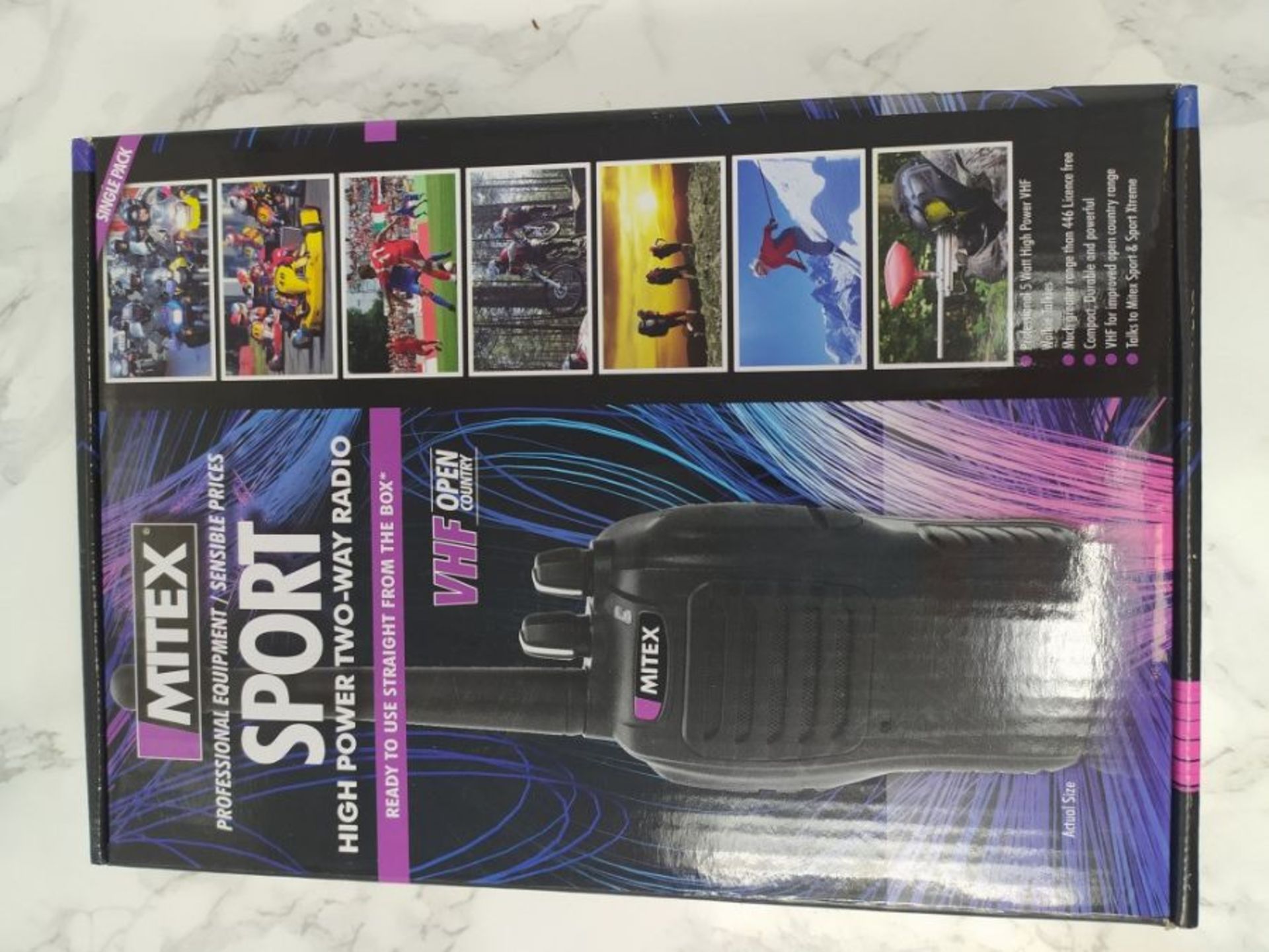 RRP £85.00 Mitex Sport VHF Professional Outdoor Two way radio - Image 2 of 3