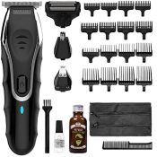 RRP £93.00 Wahl Beard Trimmer Aqua Blade 10-in-1 Hair Trimmer with Beard Oil 30 ml, Stubble Trimm
