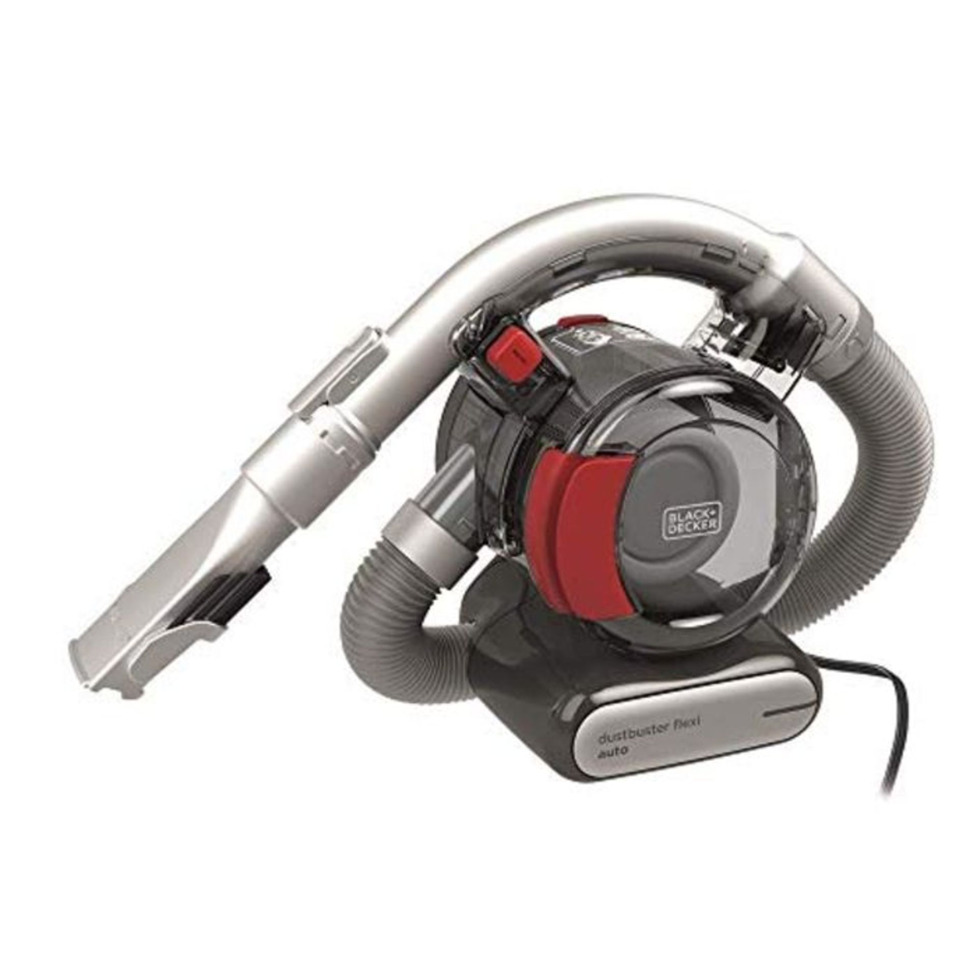 Black & Decker PD1200AV-XJ Black+Decker 12 V Flexi Auto Dustbuster, Grey/Red