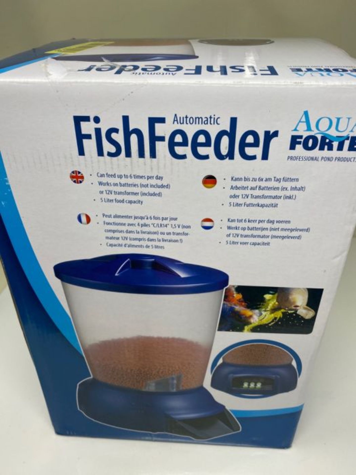 RRP £65.00 AquaForte Automatic fish feeder with battery operation and/or 12 V transformer - Image 2 of 3