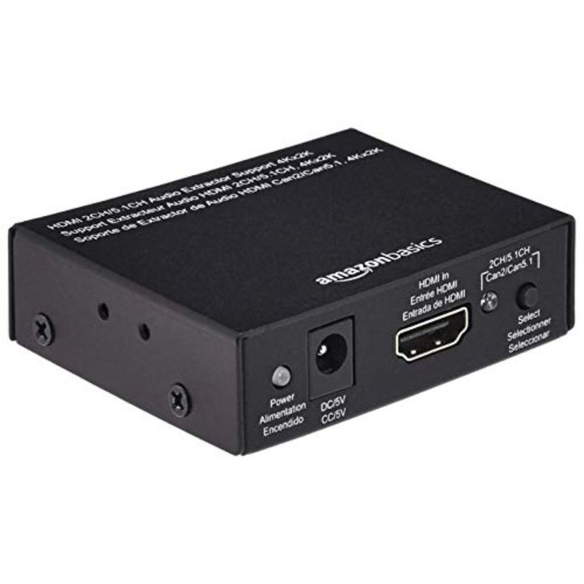 Amazon Basics - Audio Extractor Converter, HDMI to HDMI + Audio (SPDIF + RCA Stereo)