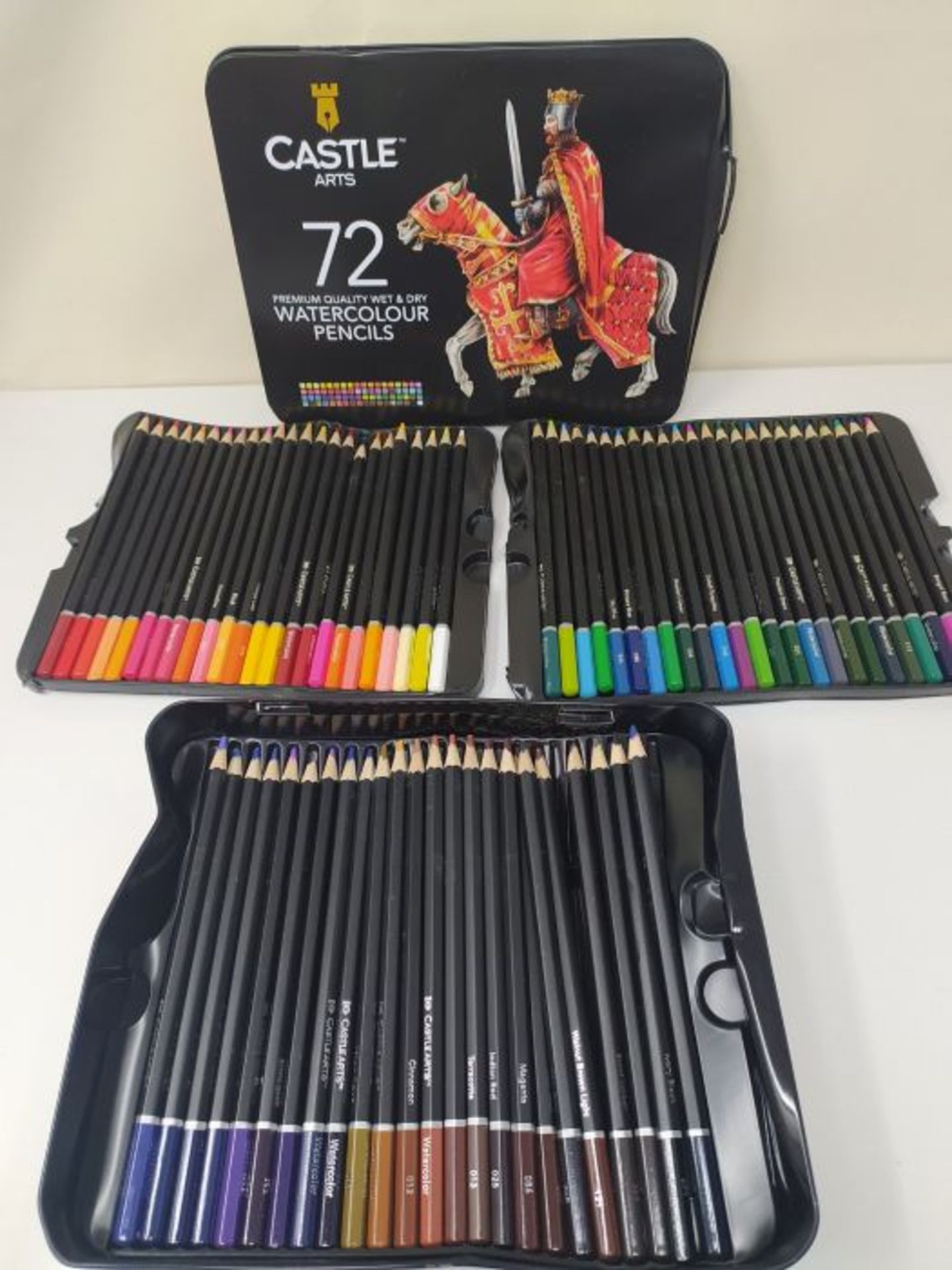 Castle Art Supplies 72 Watercolour Pencils Set for Adults and Professionals - Premium - Image 2 of 2